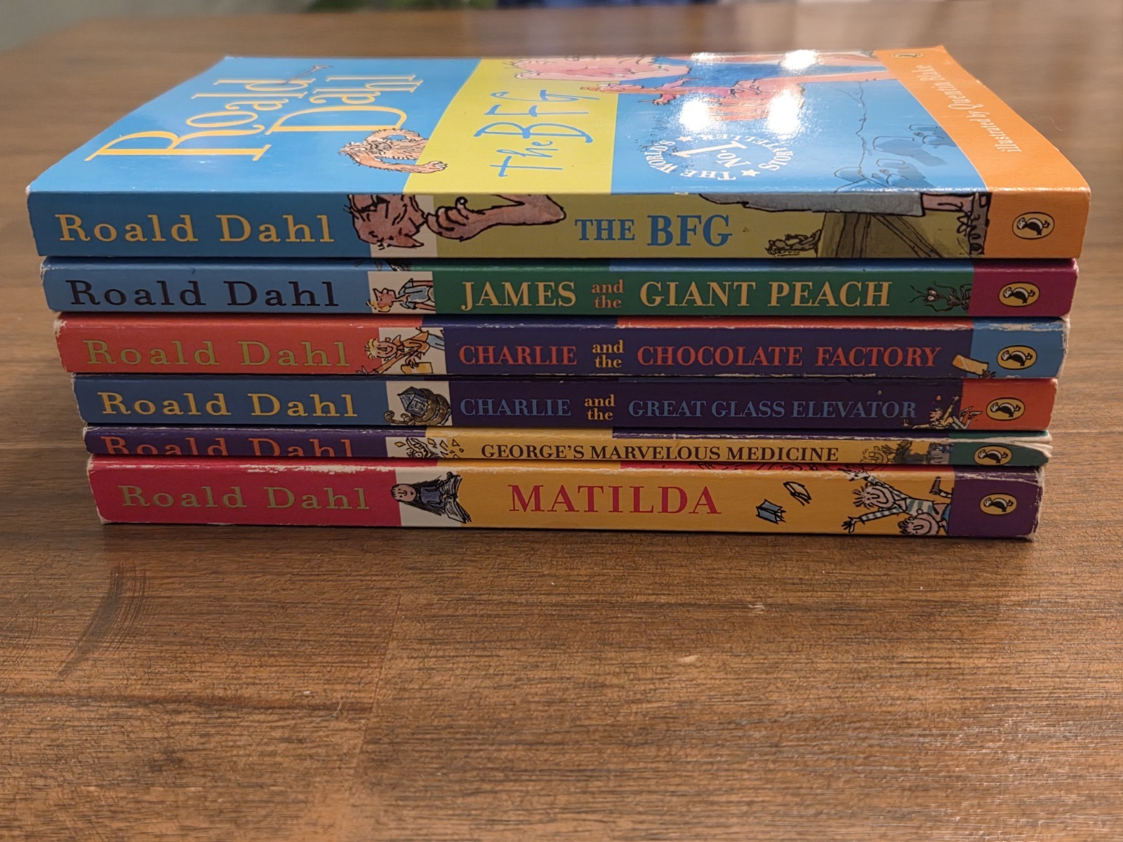 Lot of 6 Roald Dahl Paperback Books Matilda Charlie and Chocolate Factory BFG