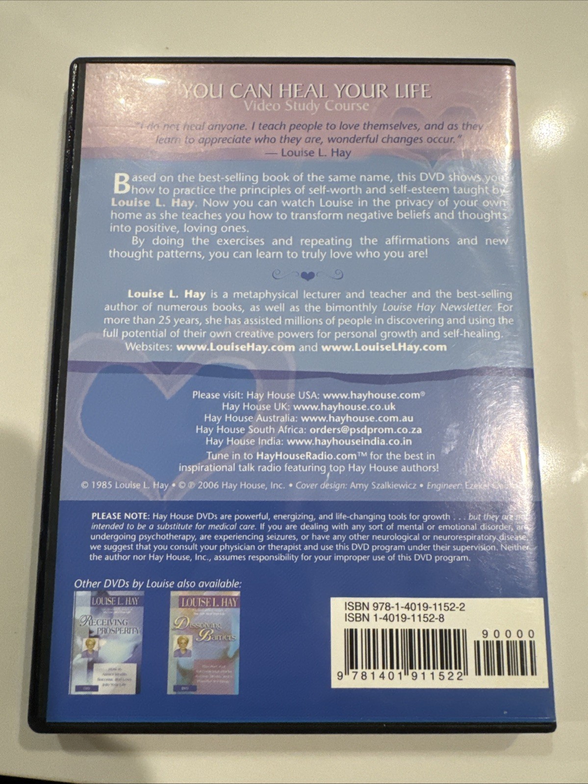 YOU CAN HEAL YOUR LIFE DVD (2006) LOUISE L. HAY, VIDEO STUDY COURSE