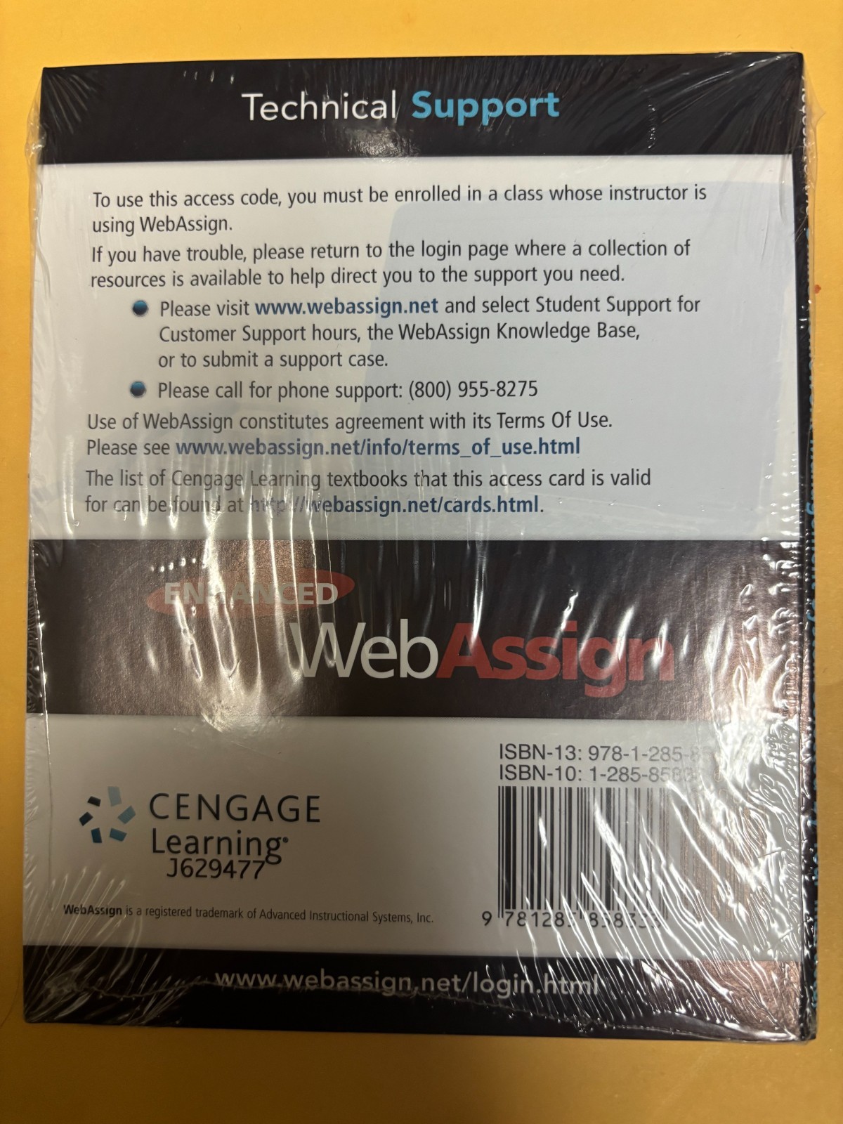 Enhanced Web Assign – Printed Access Code, by Cengage Learning – Very Good Cond