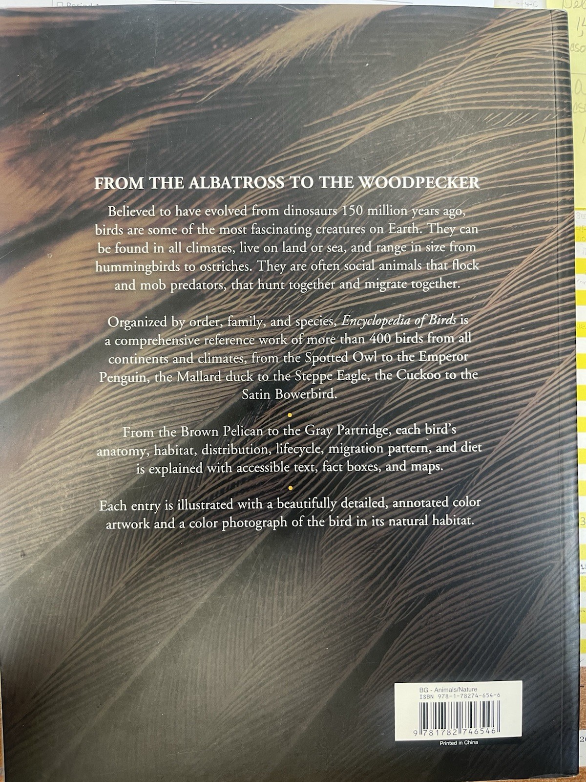 Encyclopedia of Birds: 400 Species from Around the World 448 Pages 9″x12″