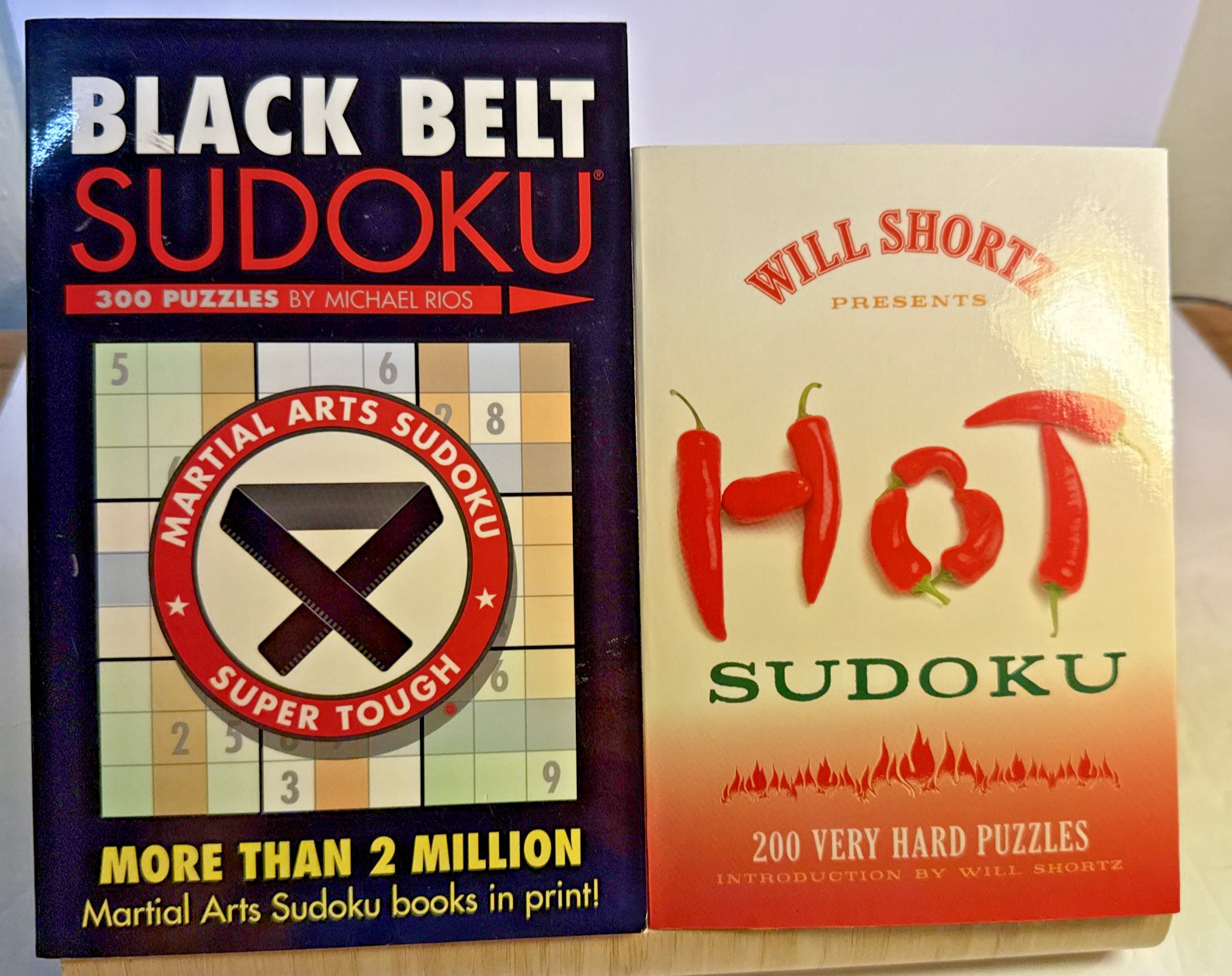 BLACK BELT & HOT SUDOKU (2 Book Lot 500 Total Puzzles ) 7 DAY SPECIAL FREE SHIP