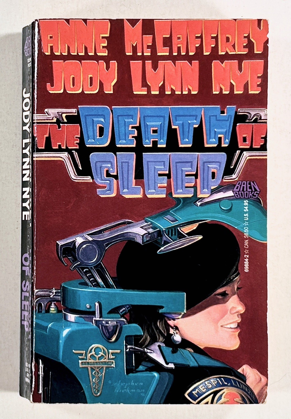 1990 Anne McCaffrey & Jody Lynn Nye DEATH OF SLEEP space pirates series novel PB