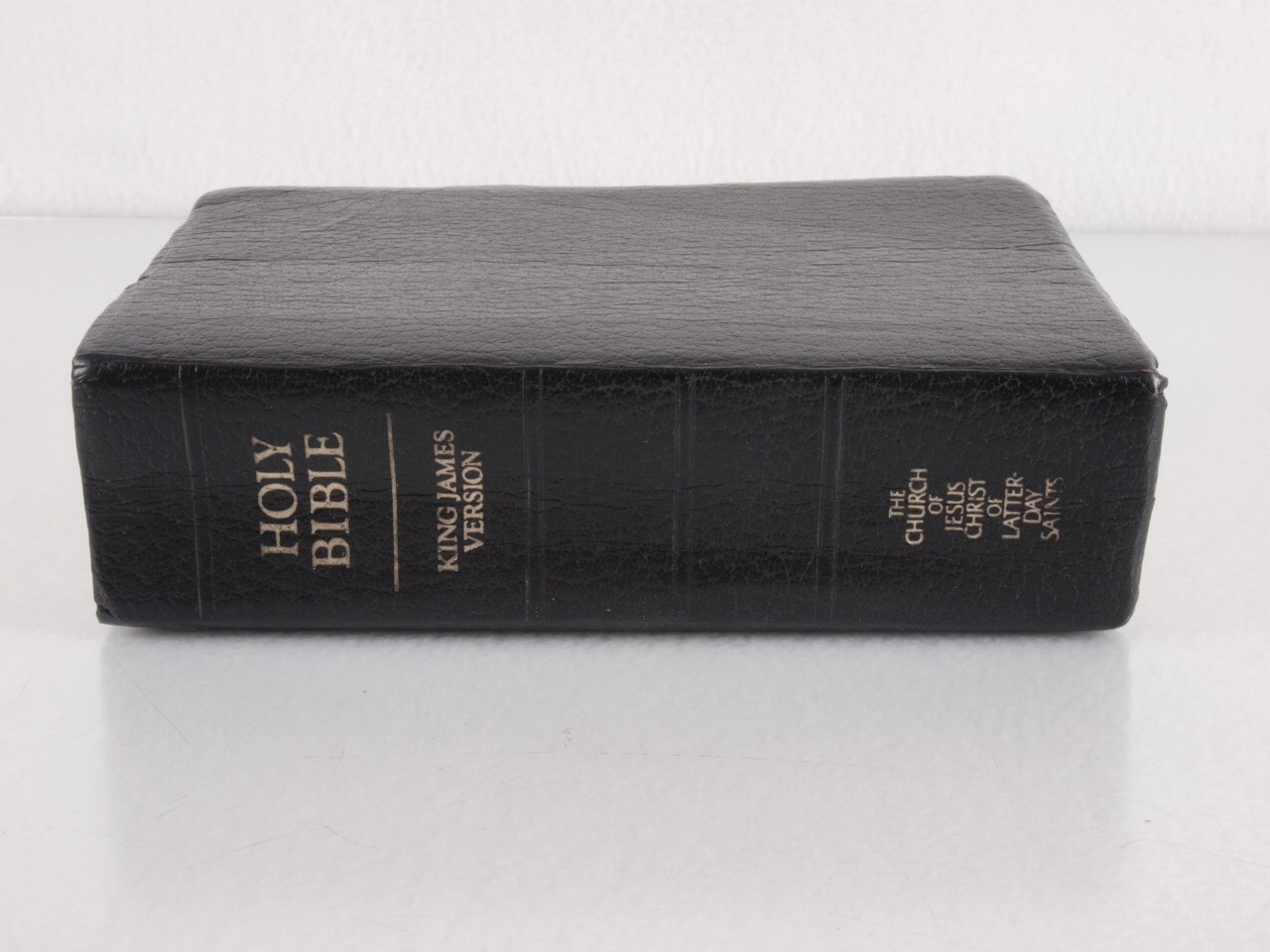 Holy Bible KJV 1979 Latter Day Saints LDS Mormon Black Leather Cover USA Printed