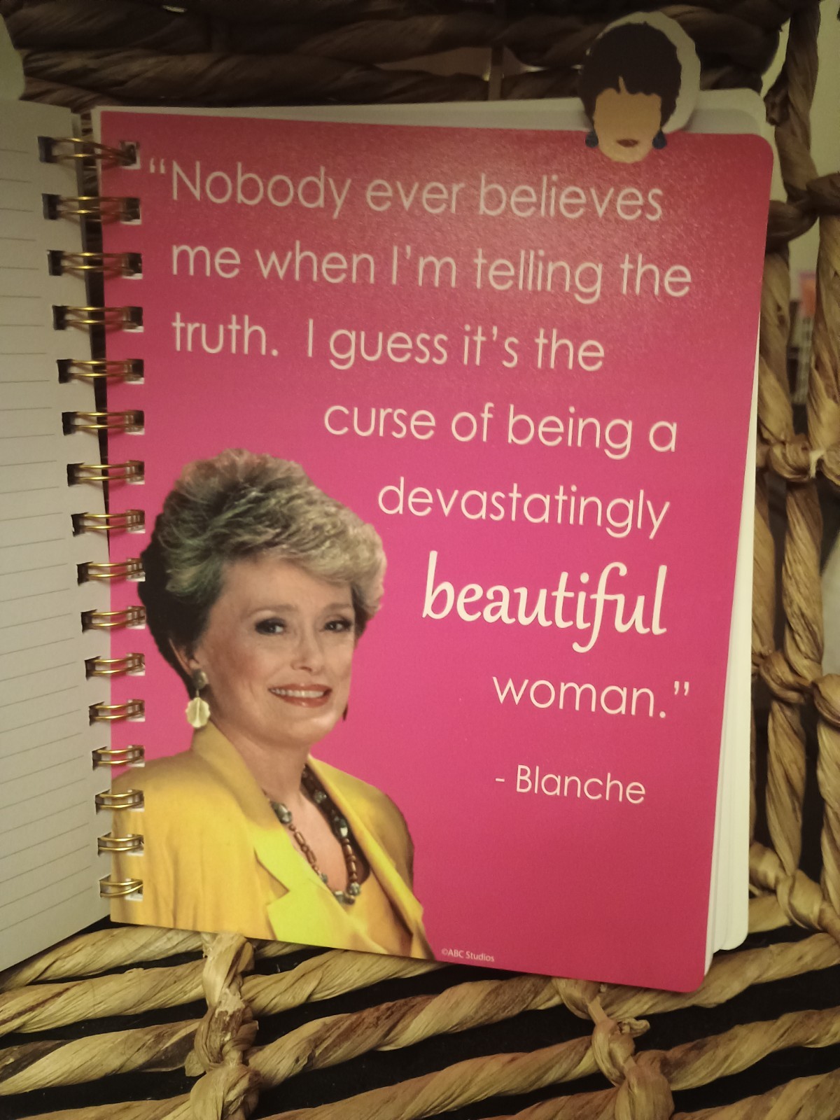 NEW – Golden Girls Spiral Spiral Notebook with Bookmarks – 96 Pages