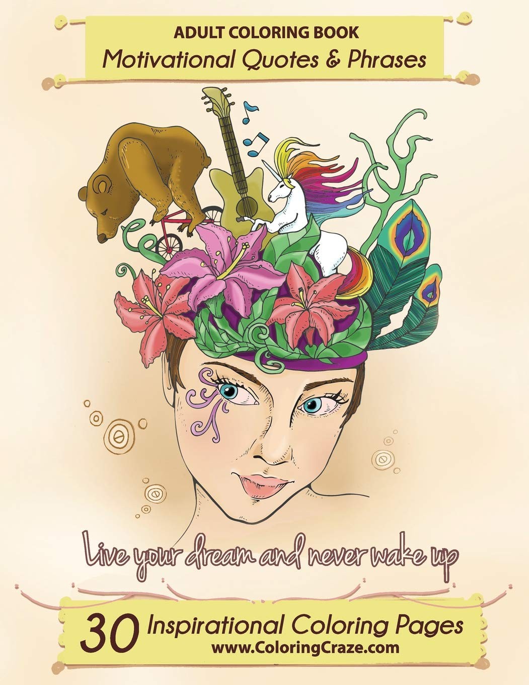Adult Coloring Book: 30 Inspirational Coloring Pages, Motivational Quotes An…