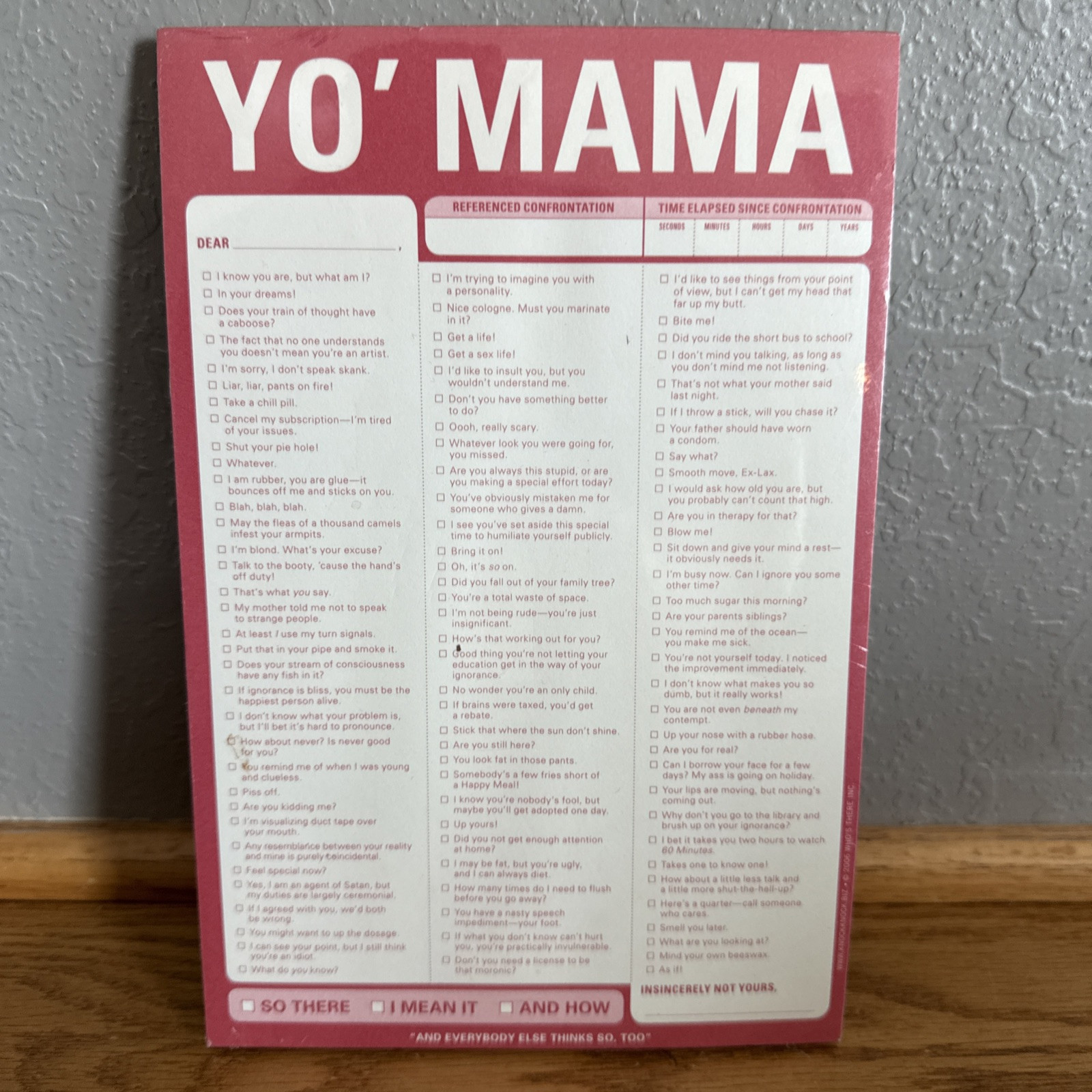 Knock Knock Paper Note Pad, Yo Mama 6 x 9-inches by Knock Knock
