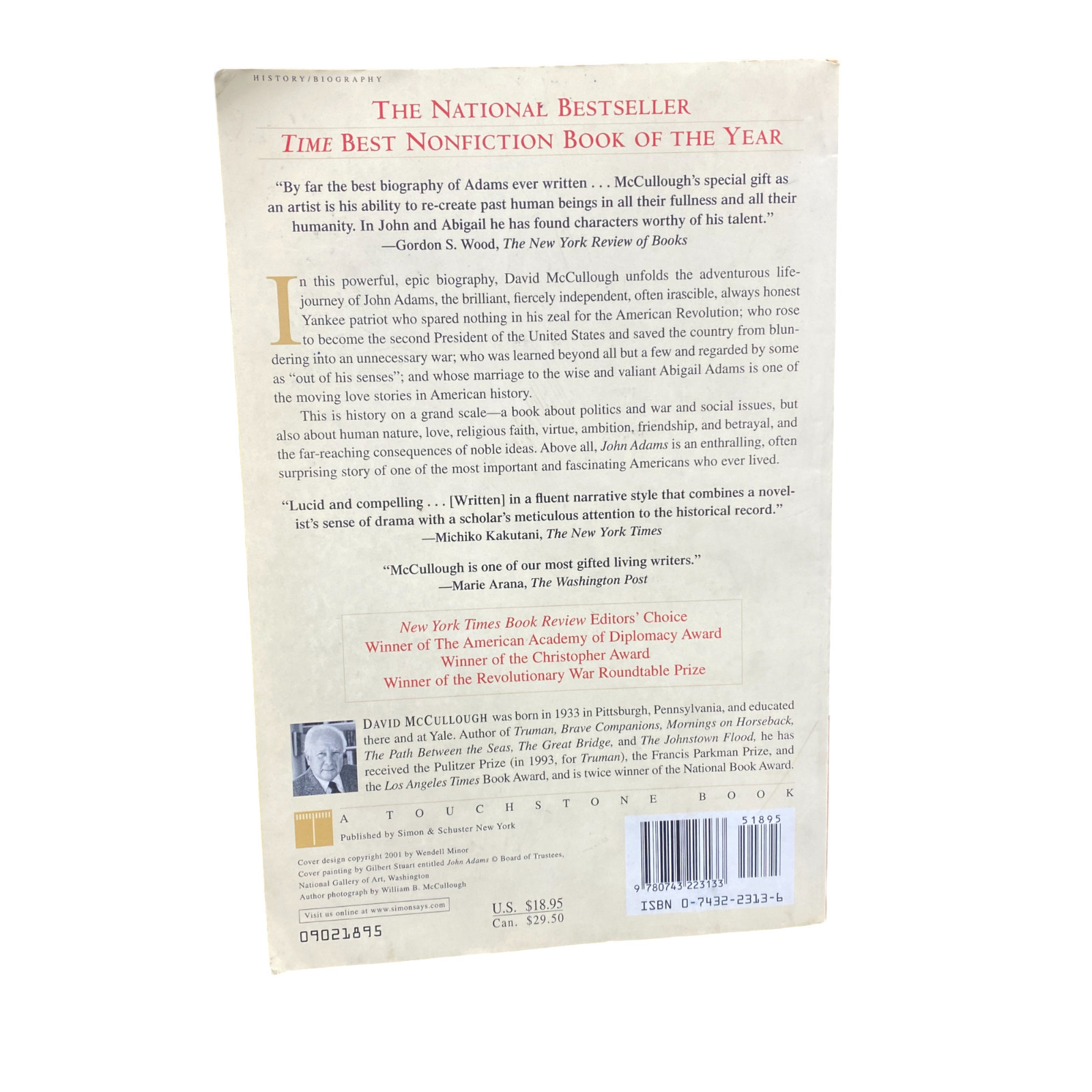John Adams – paperback, 9780743223133, David McCullough