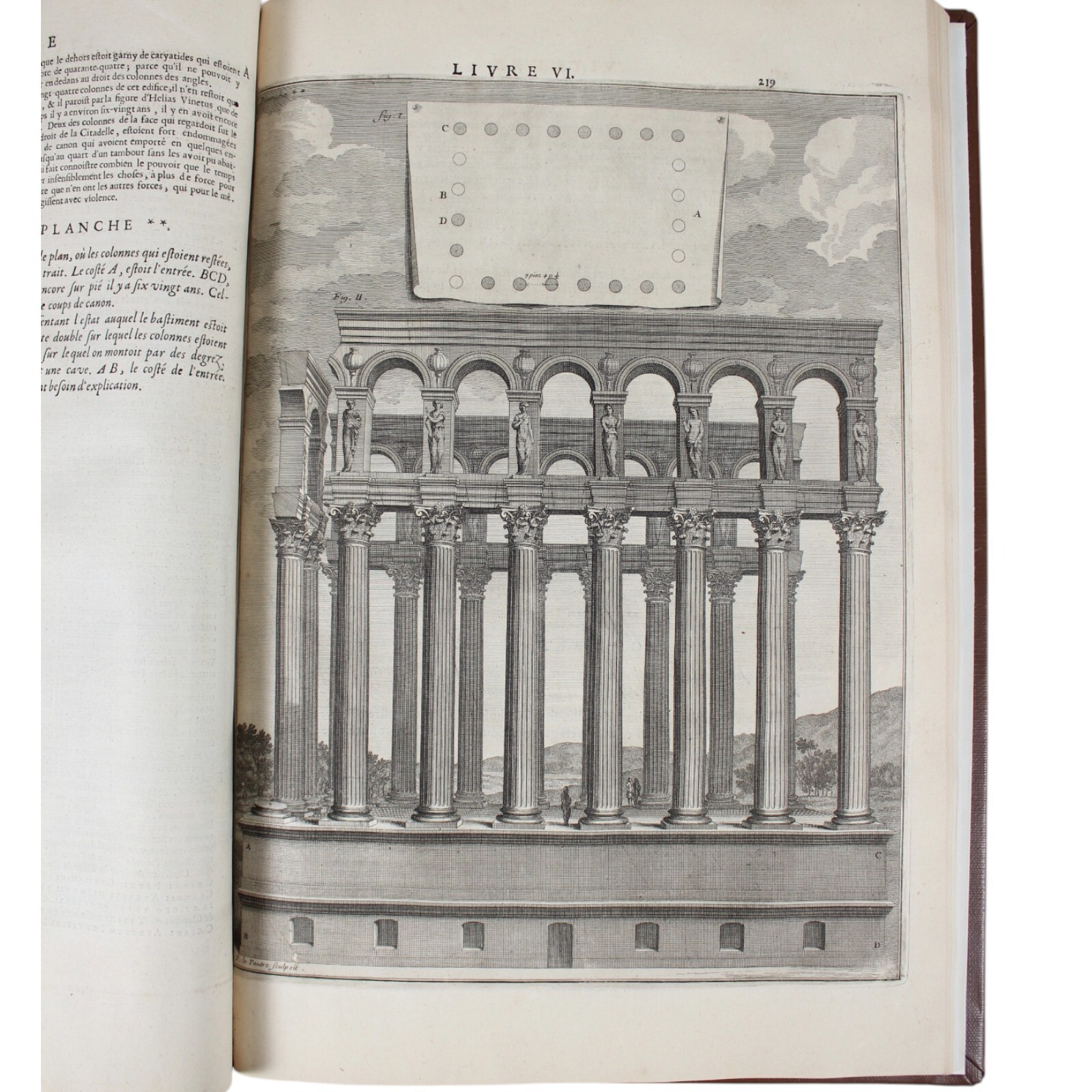 1684 Architecture VITRUVIUS Ten Books 2nd Ed Enlightenment Renaissance Engraving