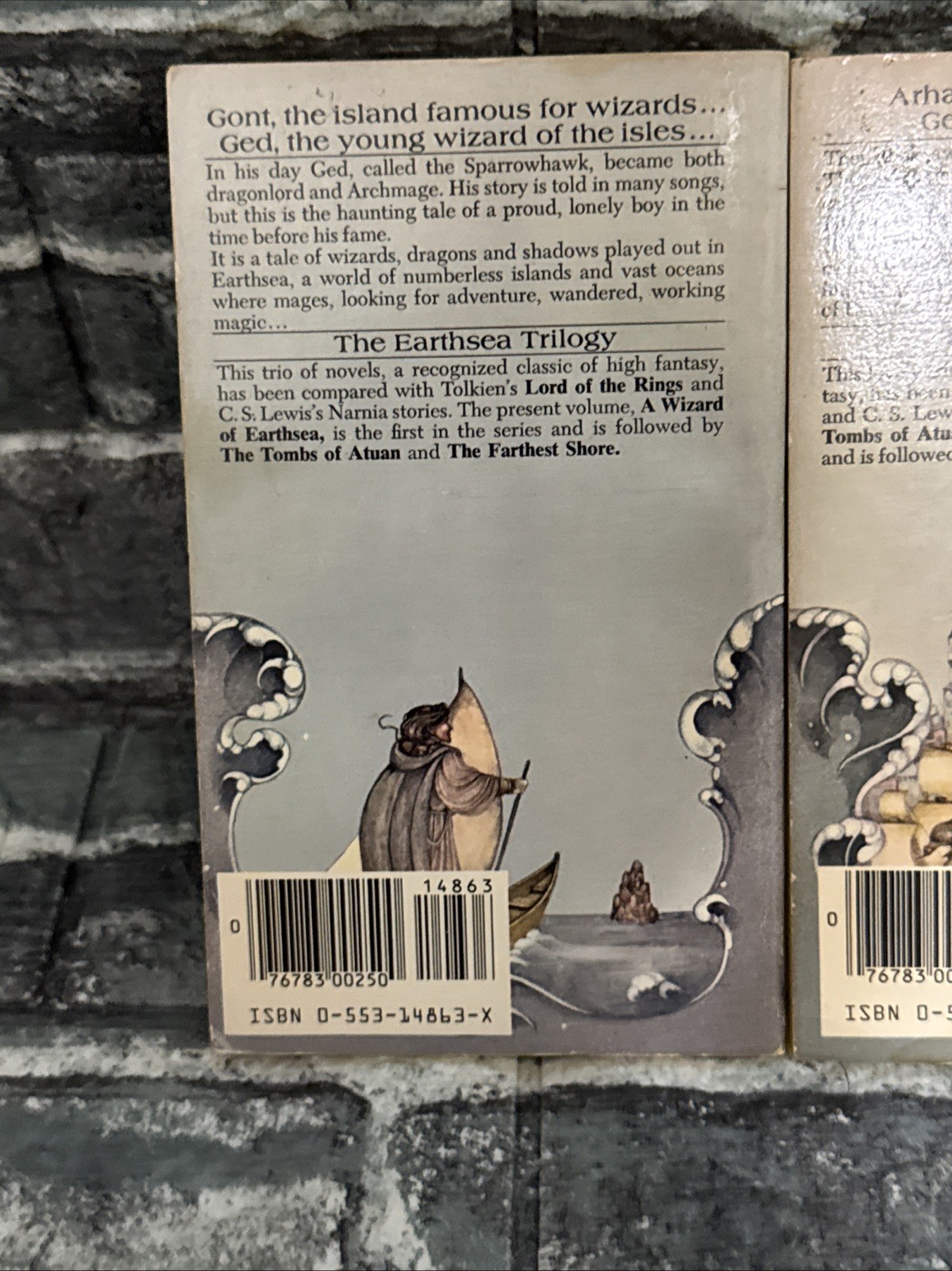 The Earthsea Trilogy by Ursula K. Le Guin Bantam Books 1980 from Box Set MMPB