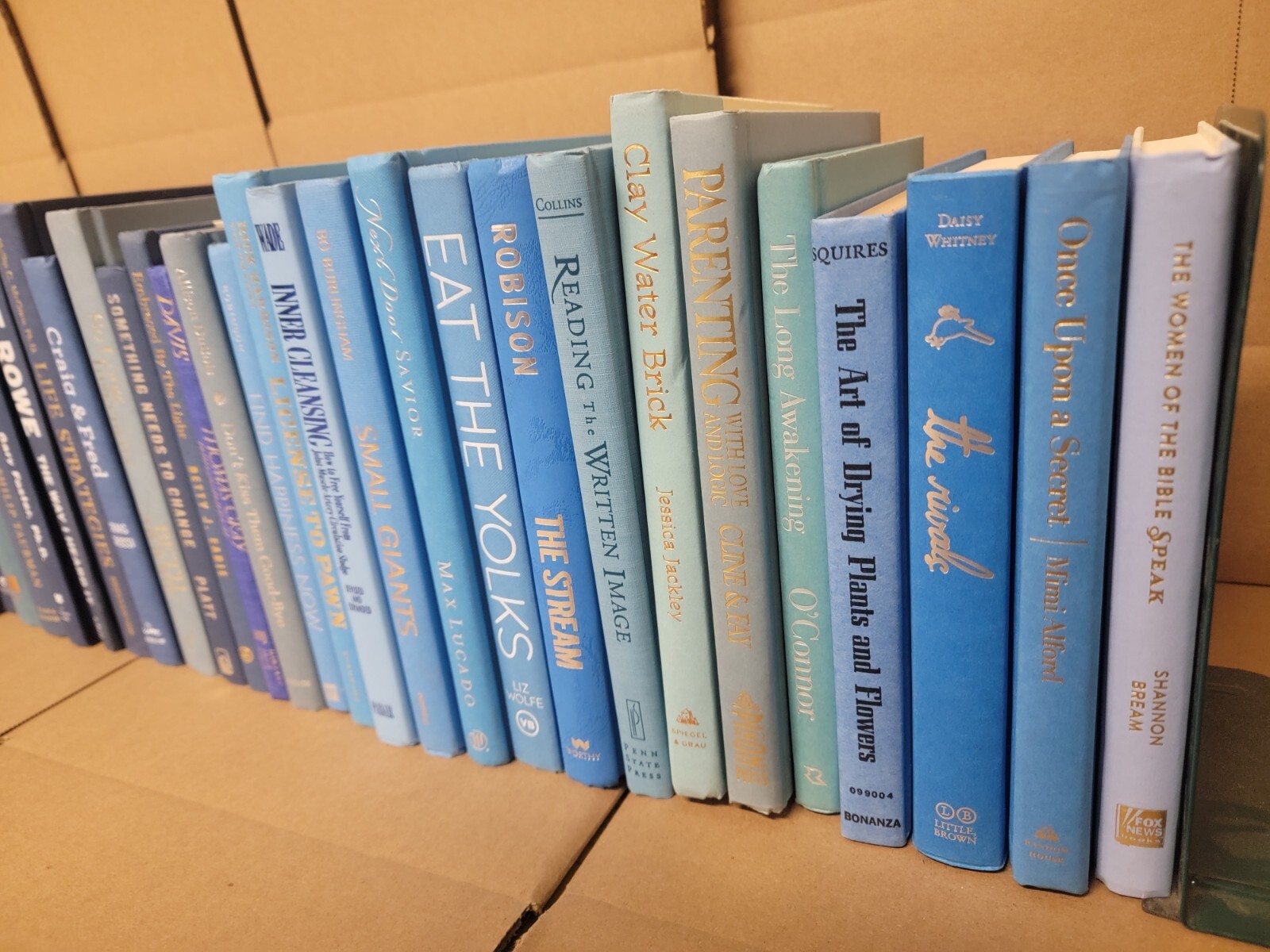 Lot of 10 Hardcover BLUE NAVY AQUA TEAL Shades Books for Staging Prop Decor