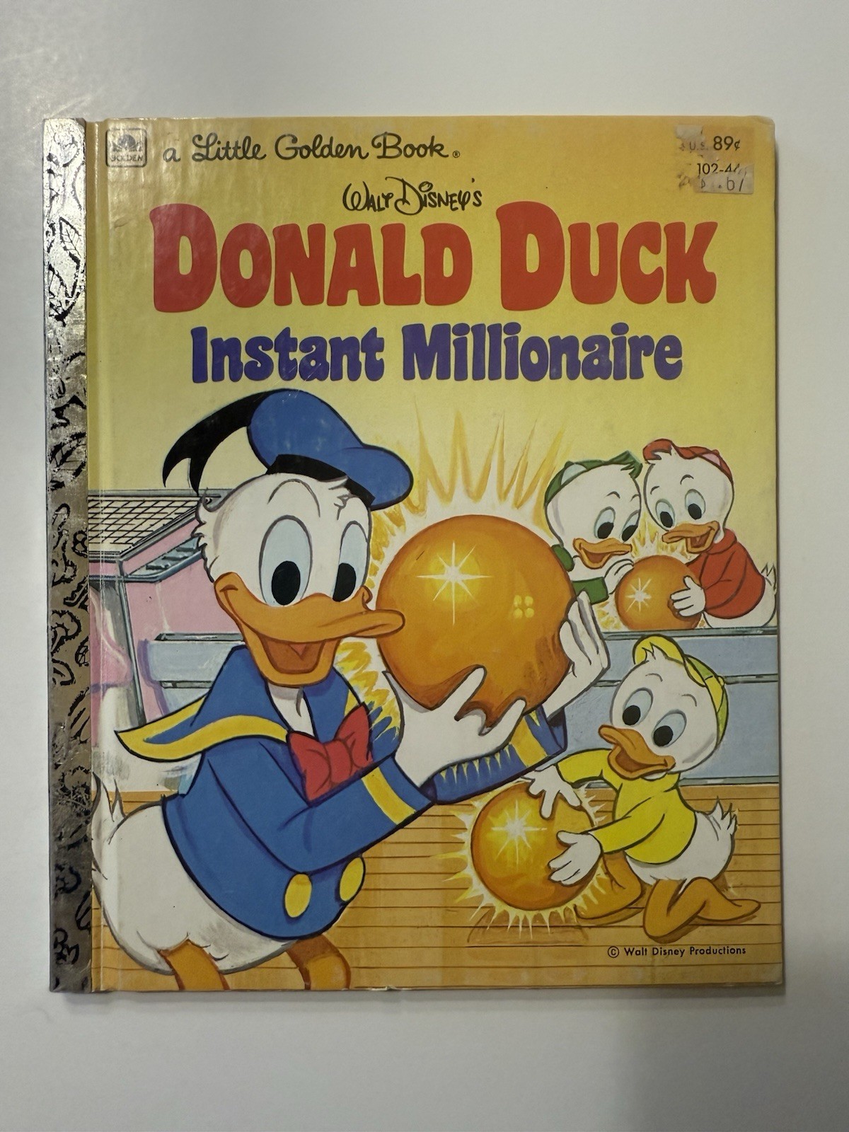 Little Golden Book Donald Duck Instant Millionaire Vintage Disney Vintage 1978