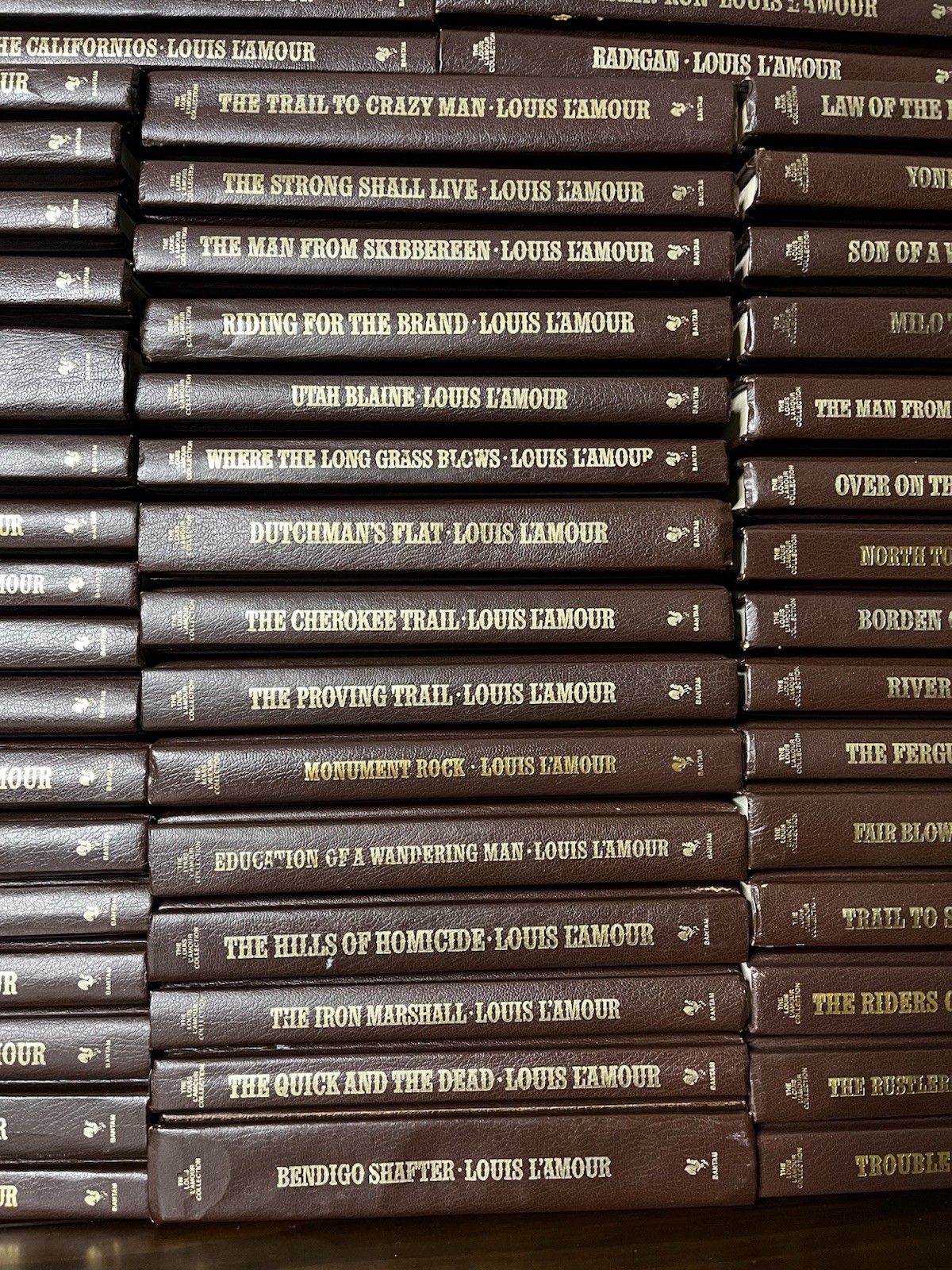 The Louis L’Amour Collection Leatherette Hardcover Books (Sold Individually)