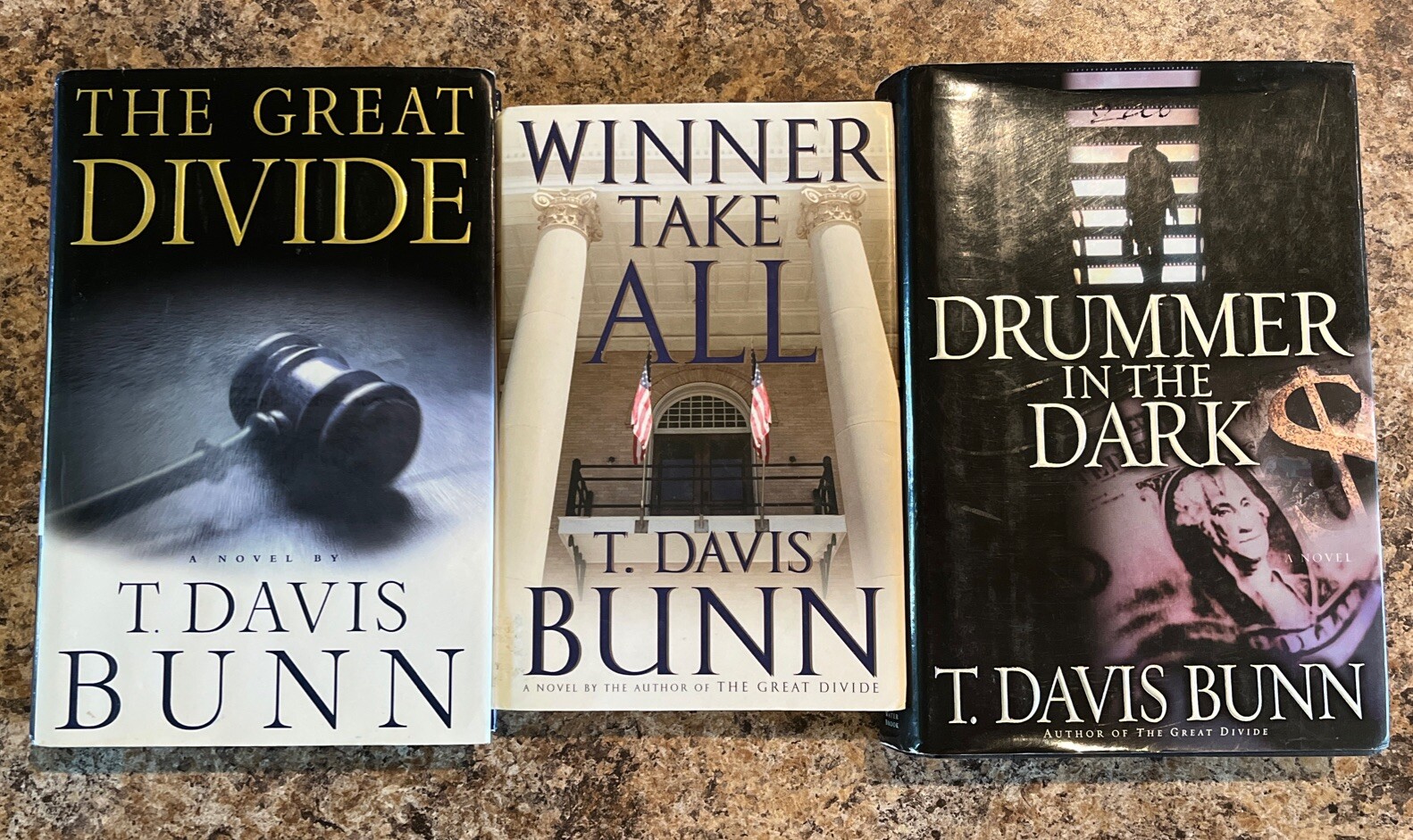 T. Davis Bunn Winner Take All Drummer In The Dark The Great Divide Lot Of 3 HC