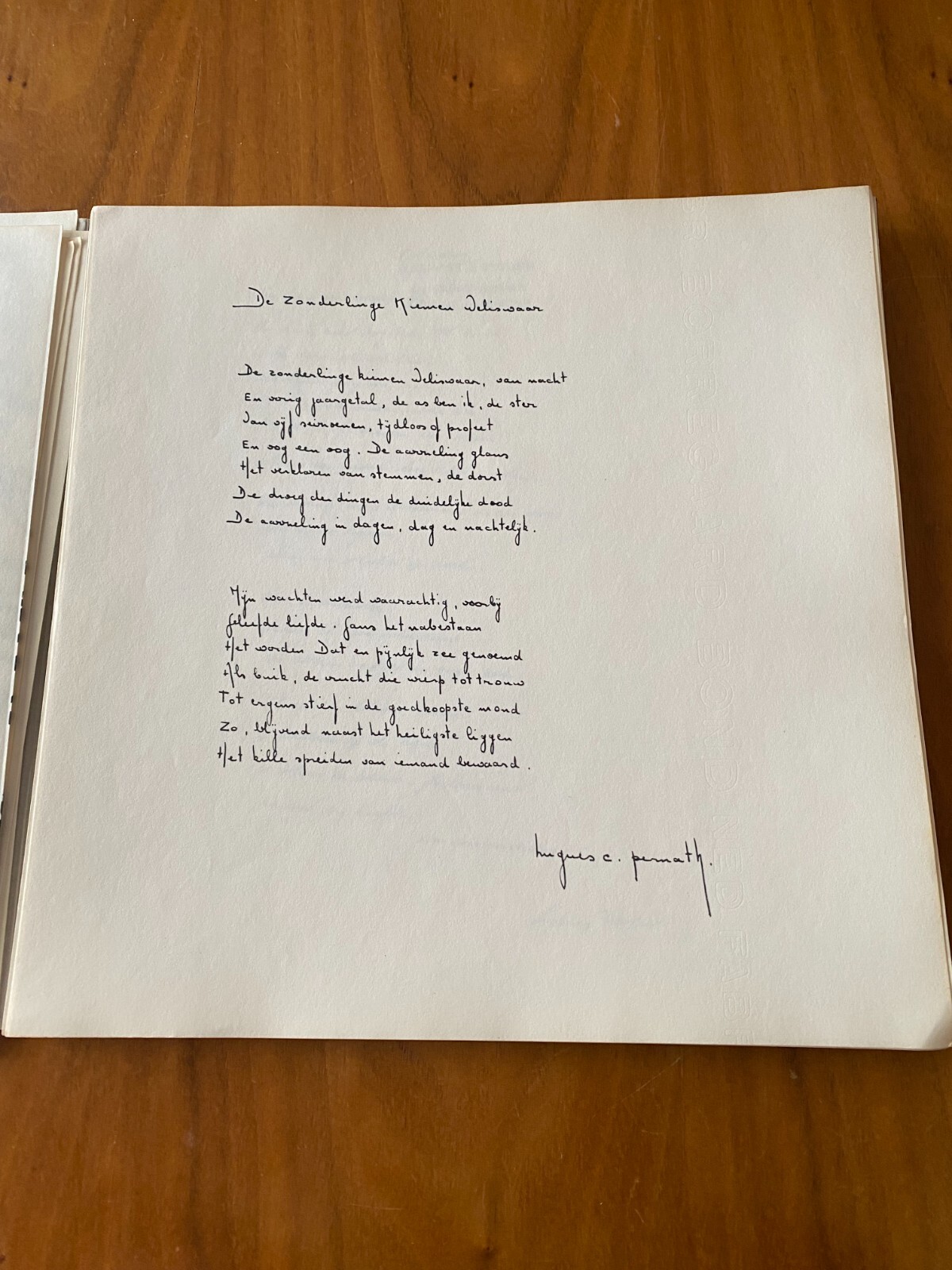 Quadrat Print Written Language Contemporary Poetry Collected by Simon Vinkenoog