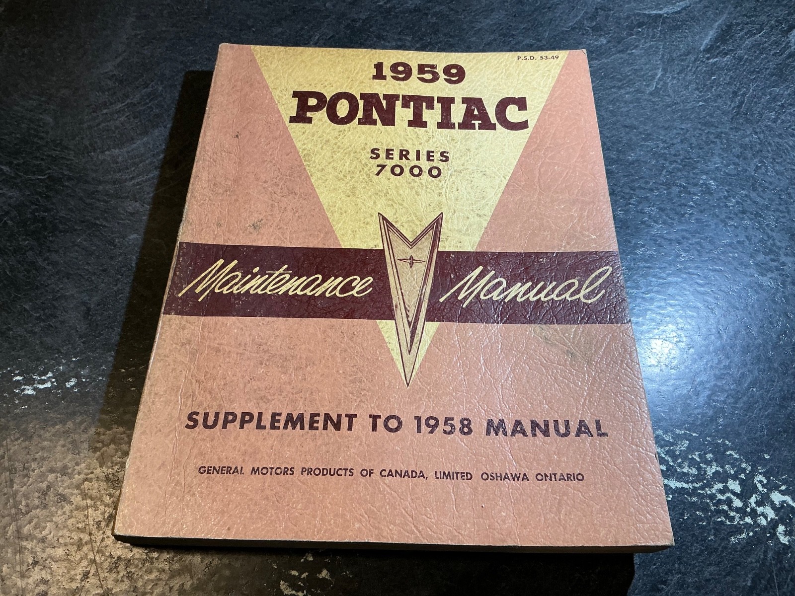 1959 Pontiac 7000 Series Maintenance Manual Parisienne Laurentian Strato-Chief