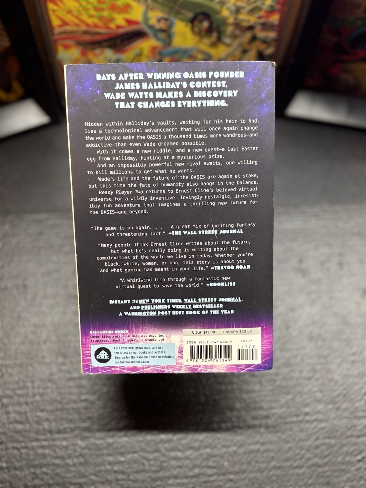 Ballantine Books Ready Player Two Ernest Cline Trade Paperback 2021 Stain Damage