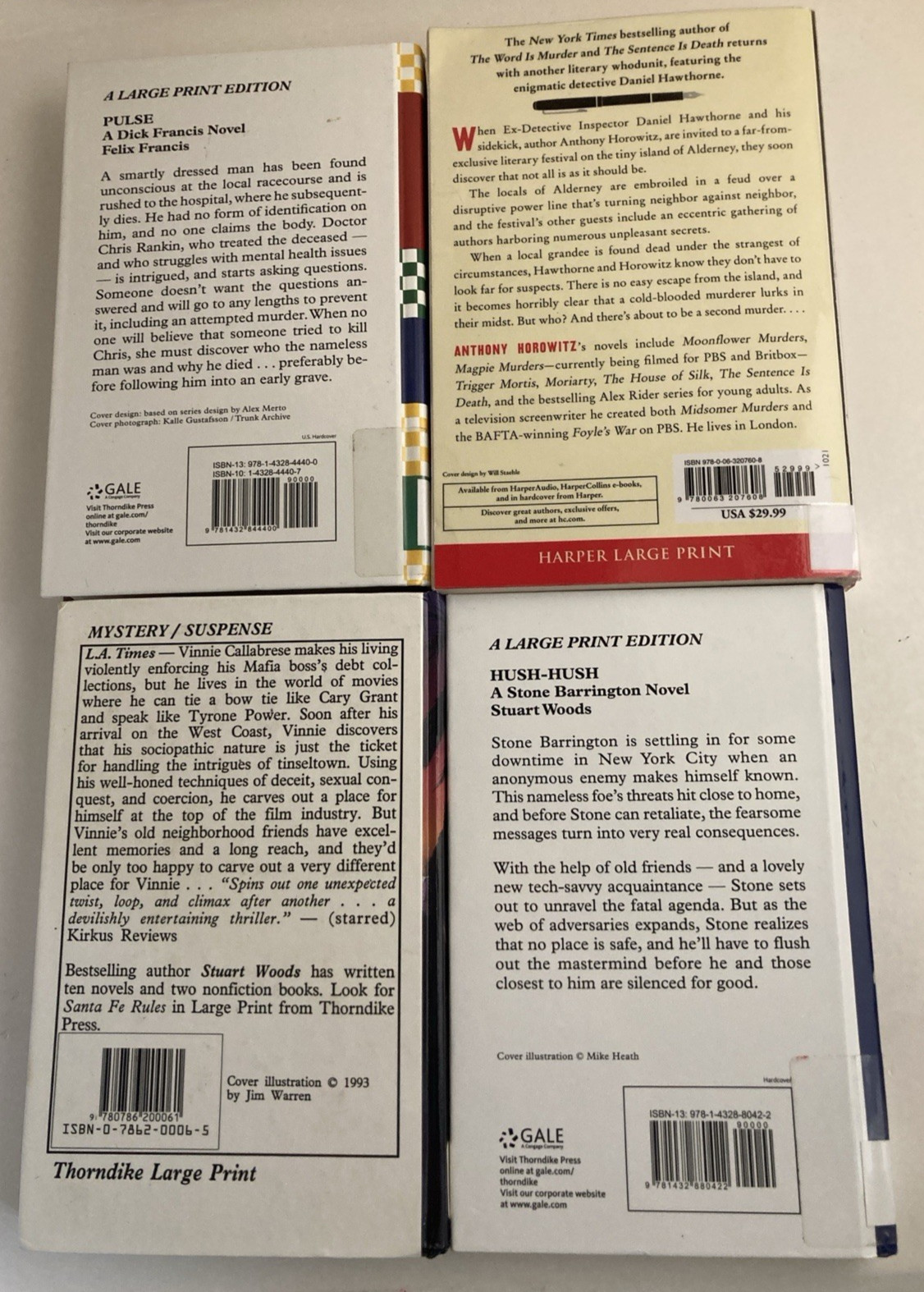 8 Large Print Mystery Thriller Ex-Library Novel Book Lot Candice Fox Johansen