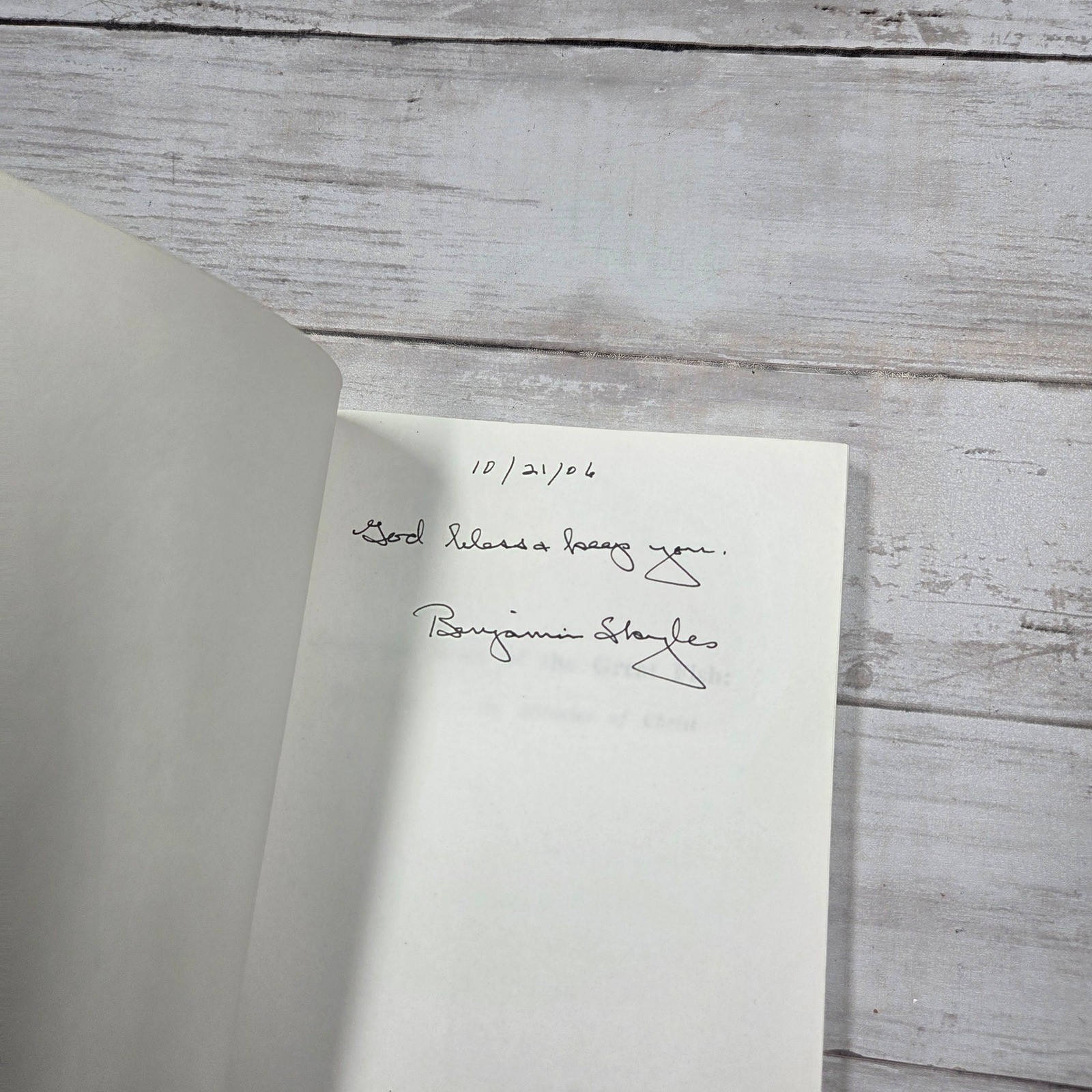 From the Belly of the Great Fish Benjamin H Skyles 1995 Signed & Inscribed
