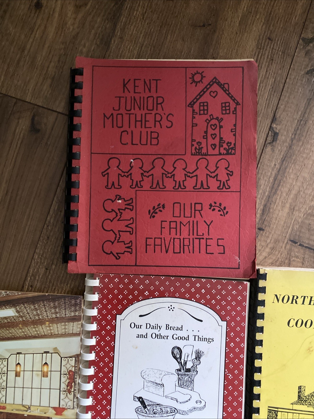 Lot of 7 Spiral Bound Cookbooks Church 1970’s Vtg #402