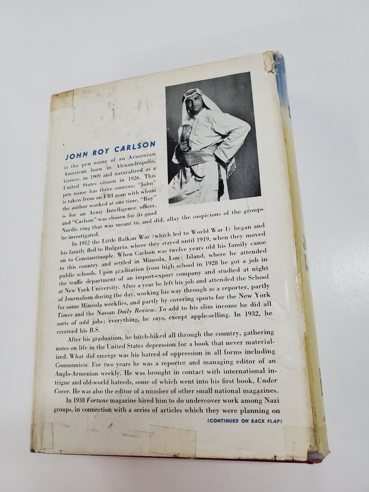 Cairo to Damascus by John Roy Carlson (1951, Alfred A Knopf) Hardcover