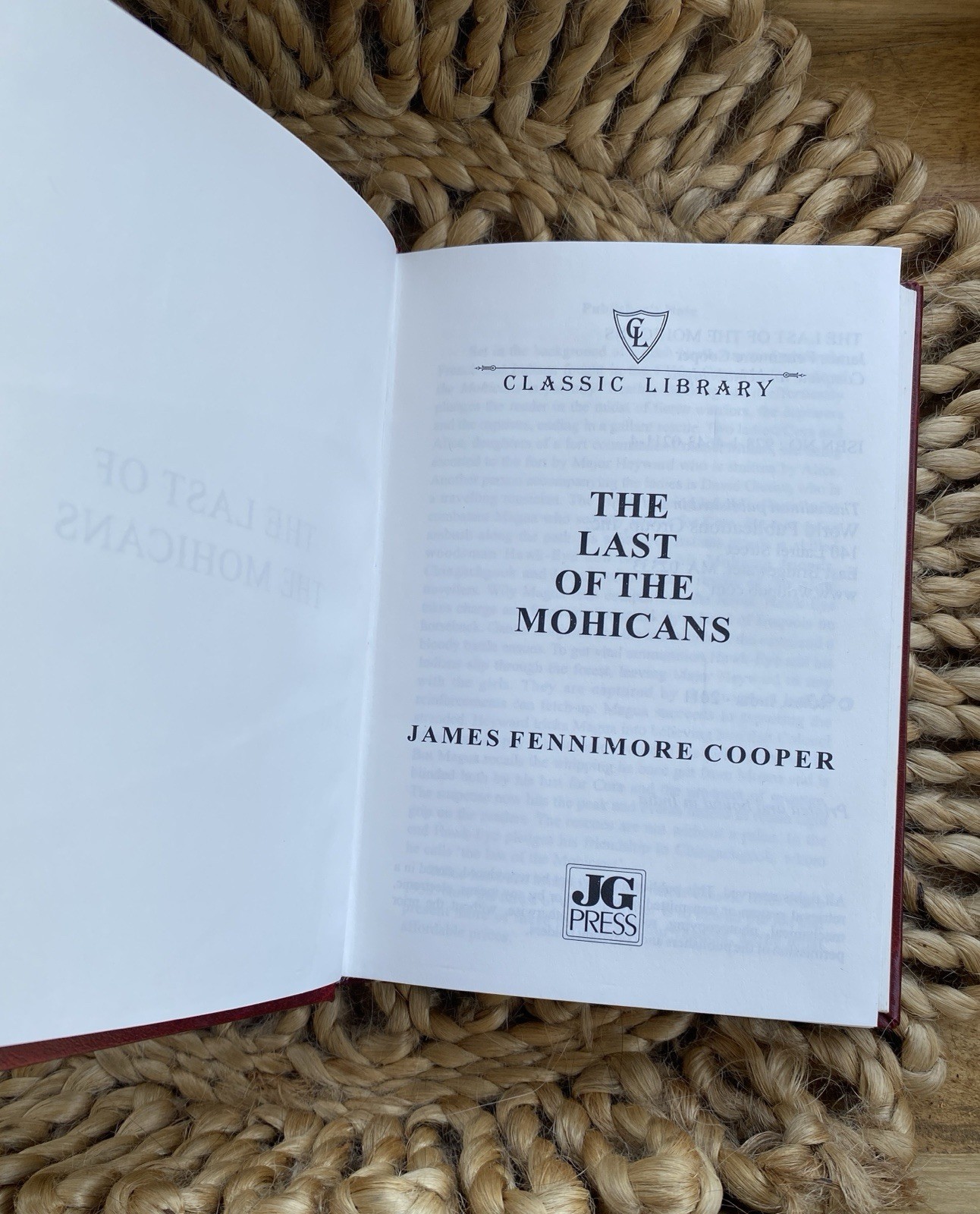 THE LAST OF THE MOHICANS By James Fennimore Cooper, 2011, Printed In India. VG.