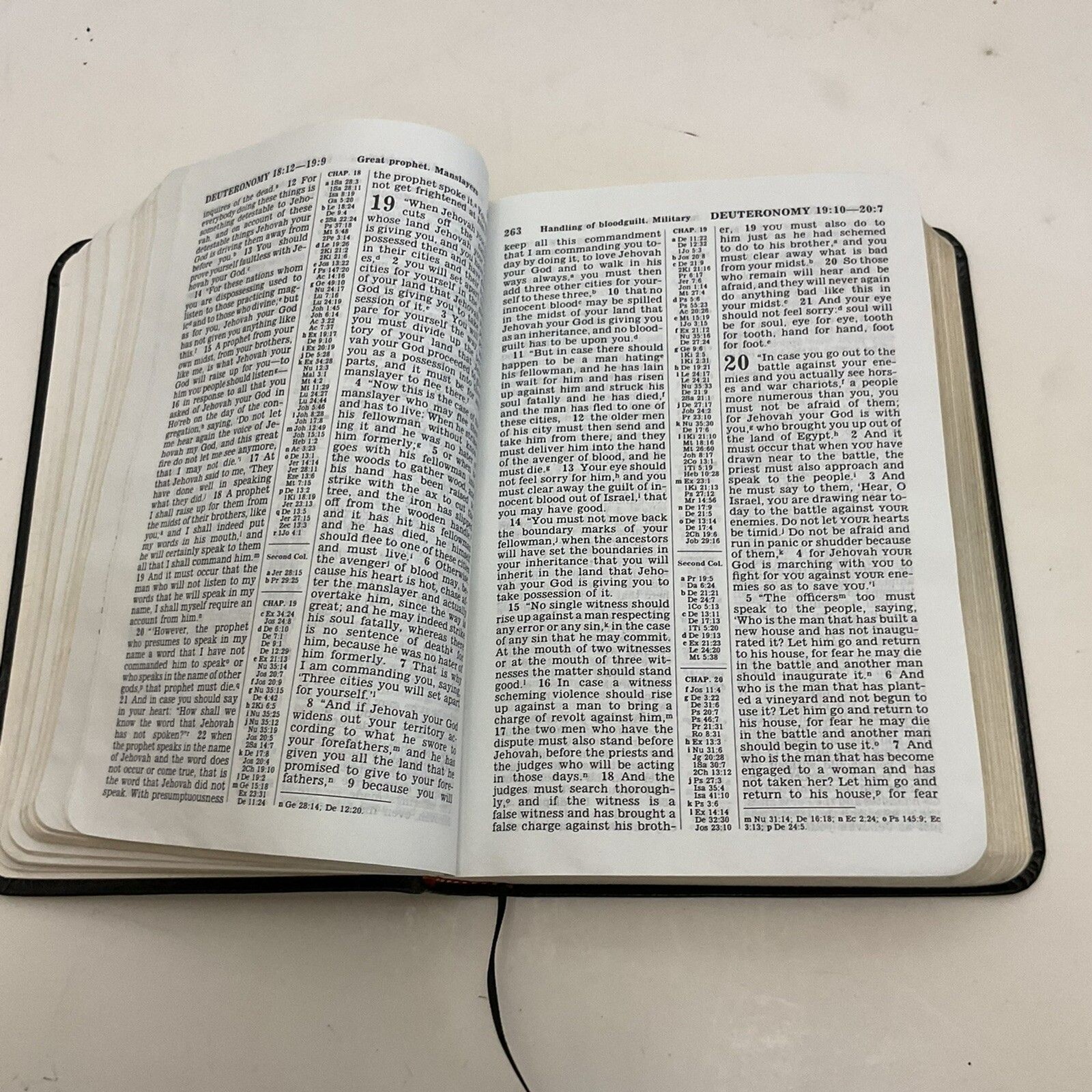 Faux Leather Bound New World Translation Of Holy Transcripts 1984 ribbon 7 By 5