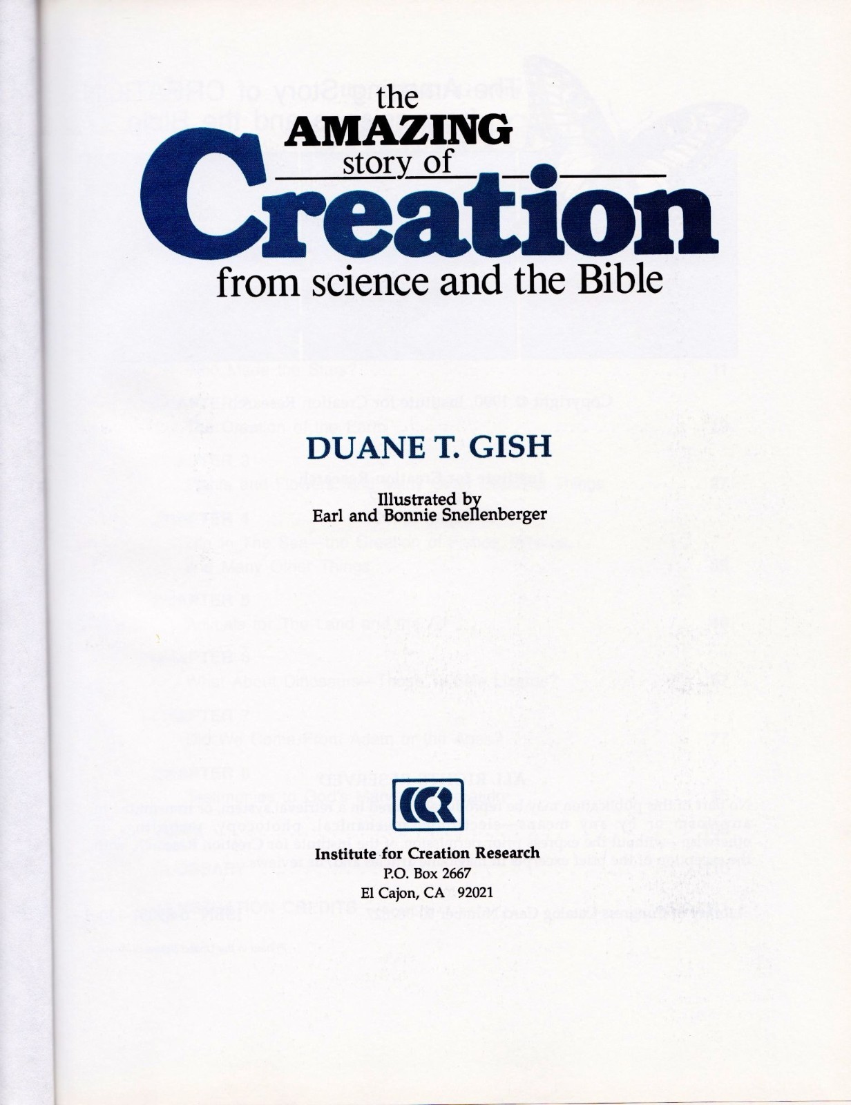 NEW The Amazing Story of Creation, Duane T Gish, 1990, HC, 9 x 11.25, 112 pages