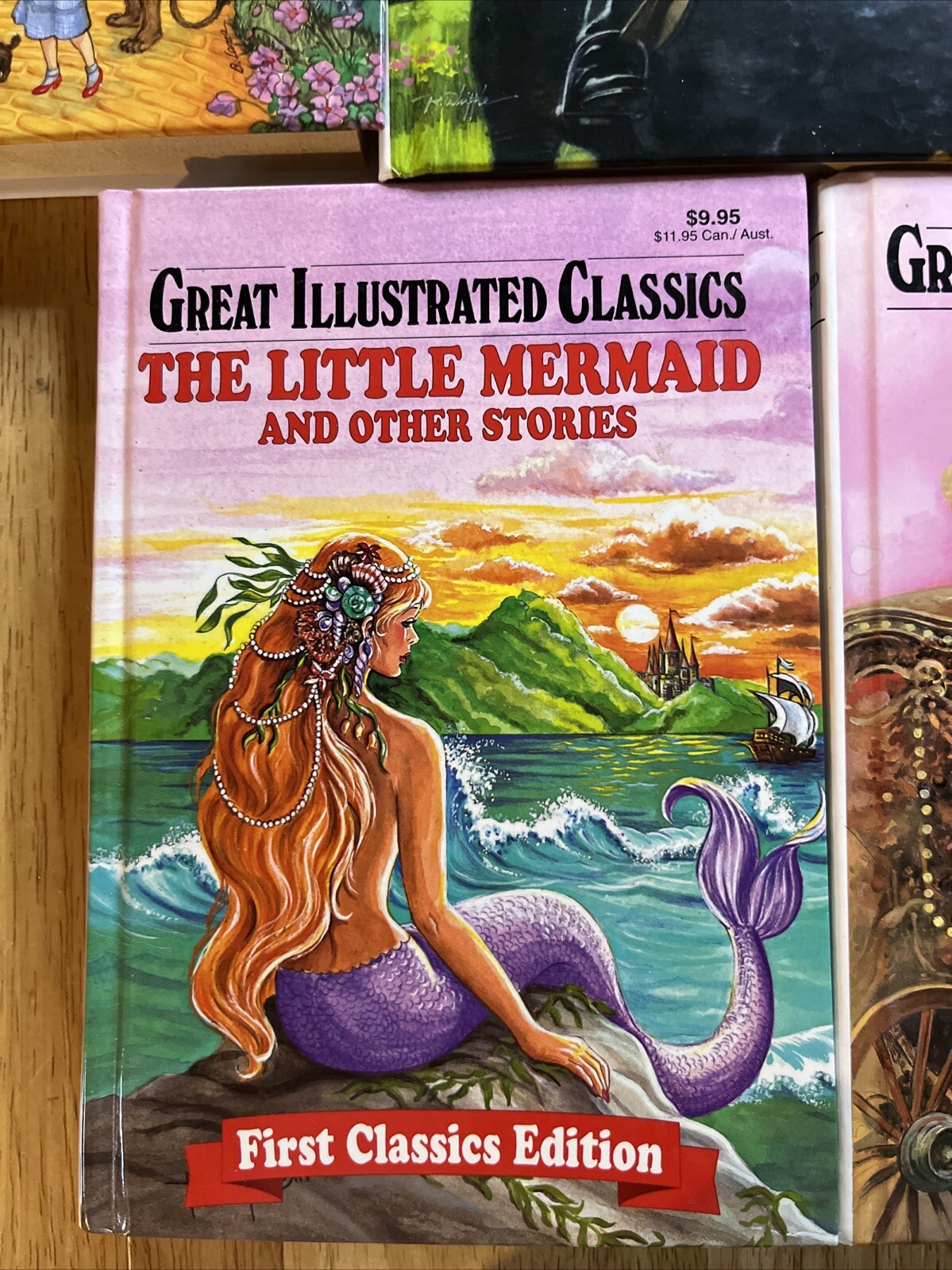 Lot of 5 Great Illustrated Classics – Hardcover- Wizard Of Oz, Little Mermaid