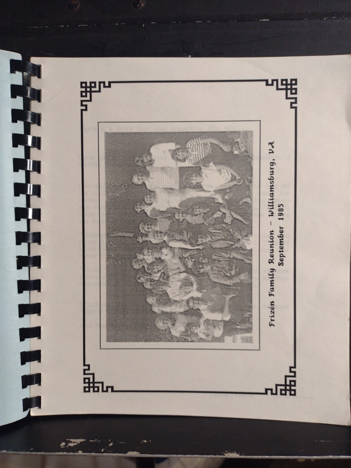 Frizen FAMILY Of Richmond VA Reunion Cookbook 1991 Hershey PA 144 Pages VG Cond
