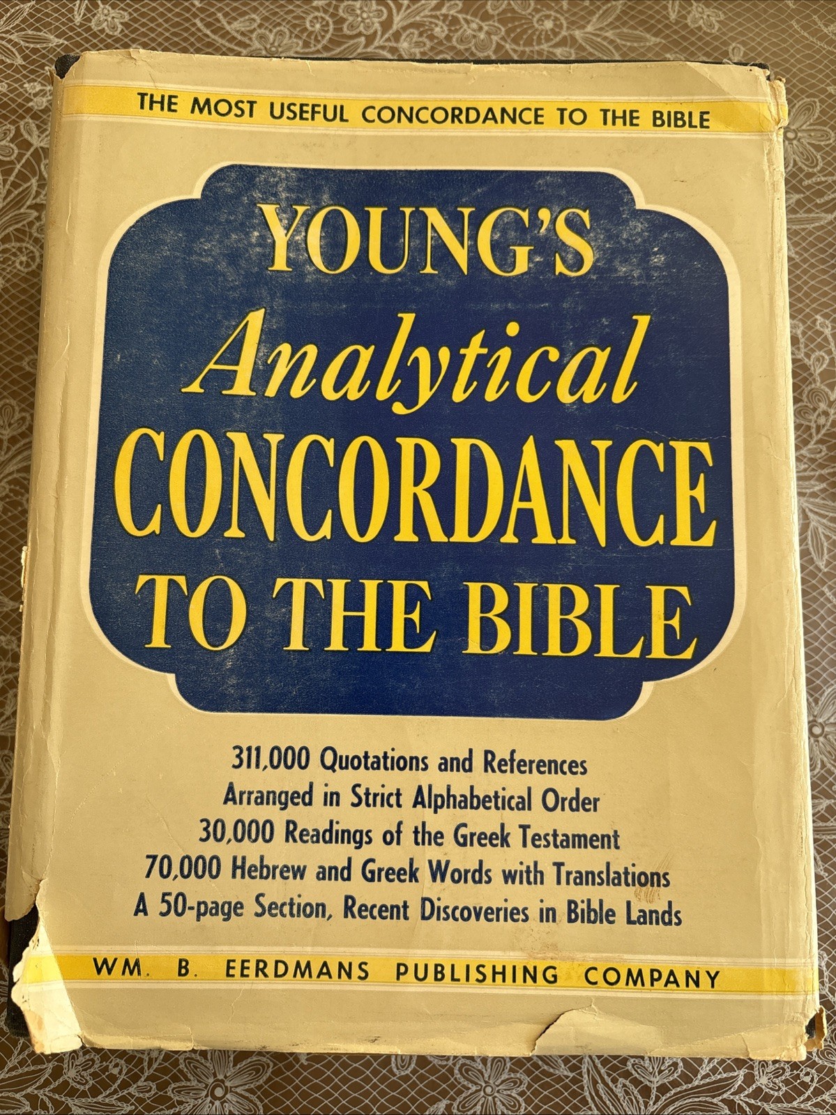VTG YOUNG’S ANALYTICAL CONCORDANCE TO THE BIBLE Huge HCDJ 1966 22nd American Ed.