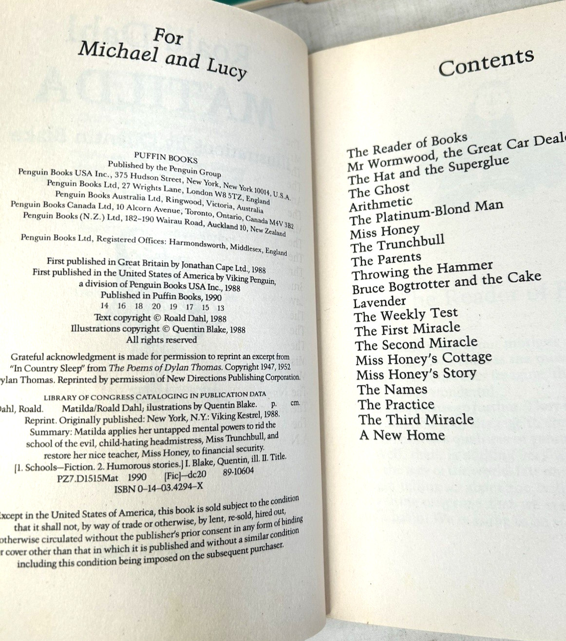 Matilda, The Twits,Esio Trot, Magic Finger, Giraffe and the Pelly By Roald Dahl