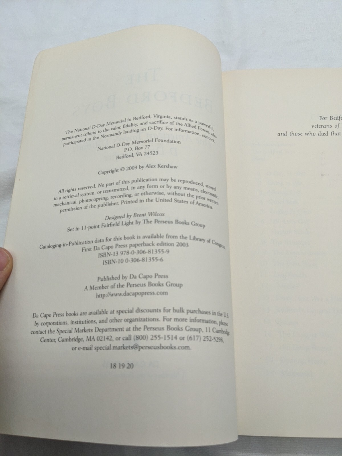 The Bedford Boys Alex Kershaw Book