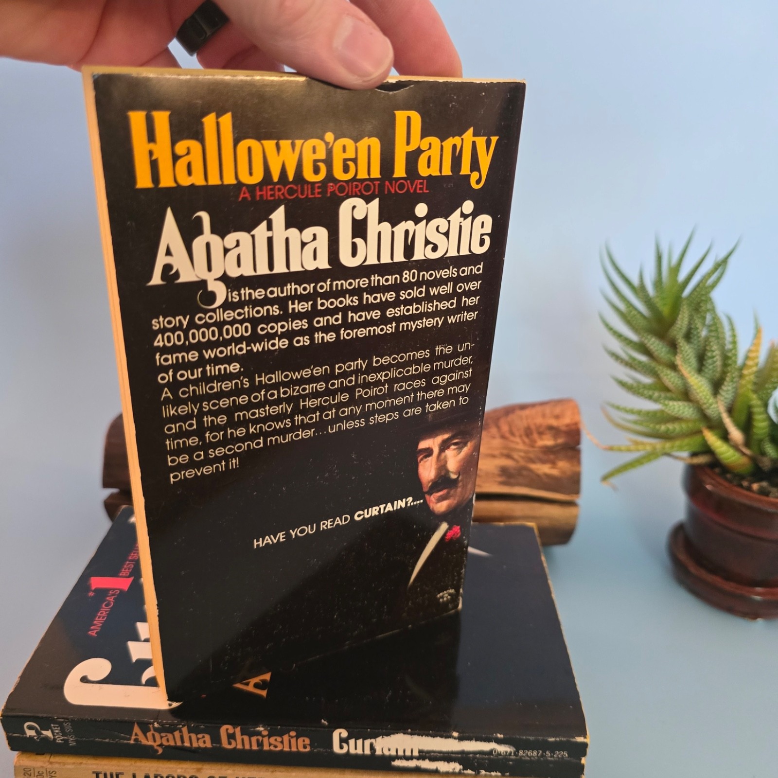 Vintage Agatha Christie Hercule Poirot Lot of 4 Paperback Books Mystery 1960s 70