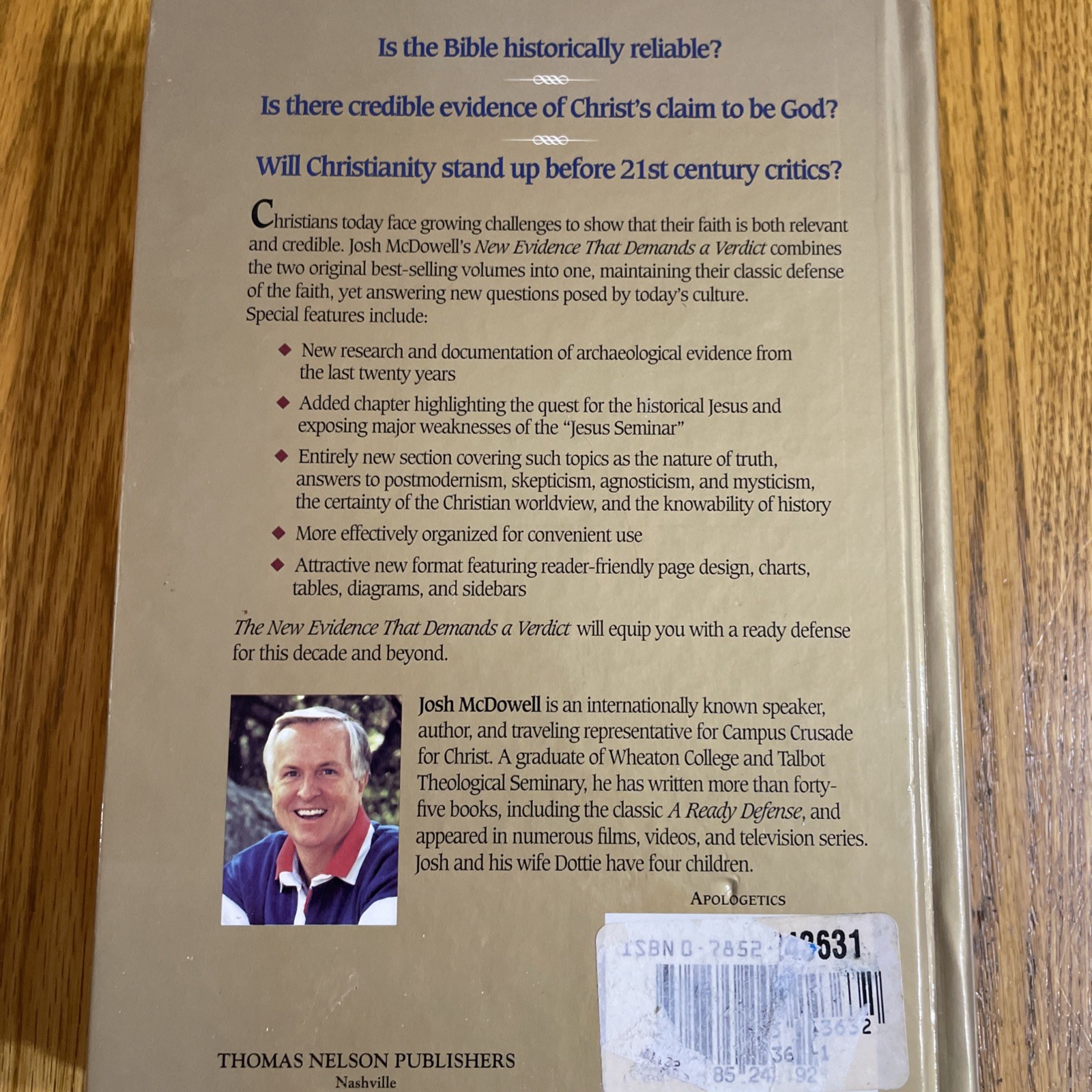 The New Evidence That Demands a Verdict: Fully Updated by Josh McDowell