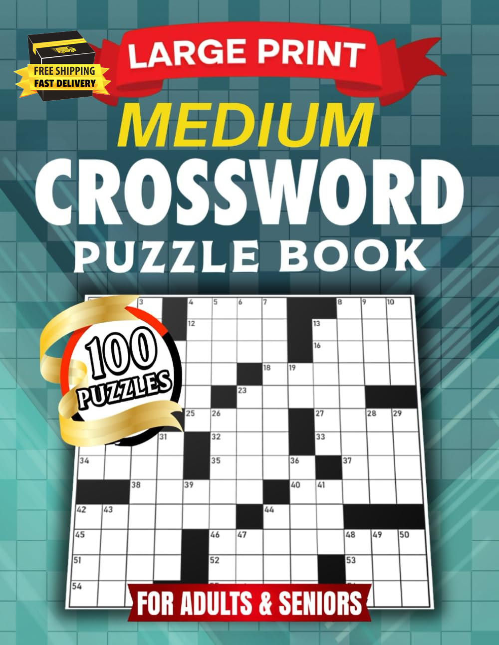 Medium Crossword Puzzle Book for Adults and Seniors – 100 Puzzles: Engaging Brai