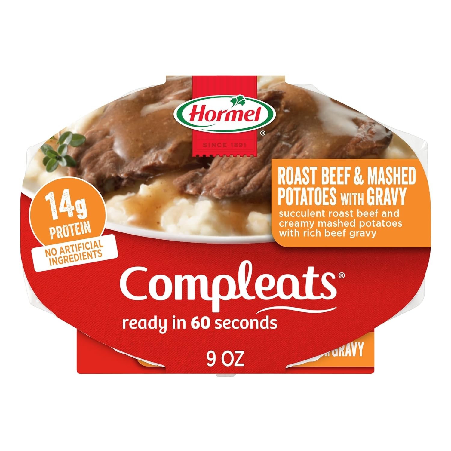 Nourishing 9oz Roast Beef & Mashed Potatoes with Gravy – 6 Microwaveable Trays