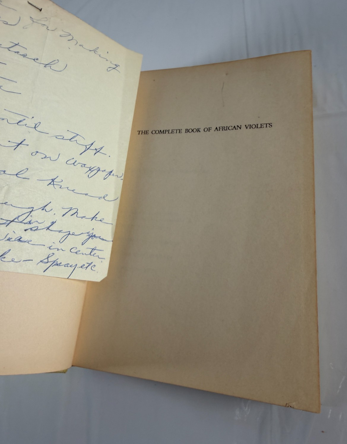 Book of African Violets by Helen Van Pelt Wilson 1953 4th Print HCDJ