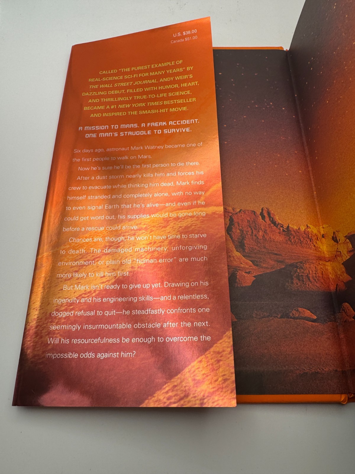 Andy Weir SIGNED BOOK The Martian DELUXE EDITION Hardcover ~ IN HAND!