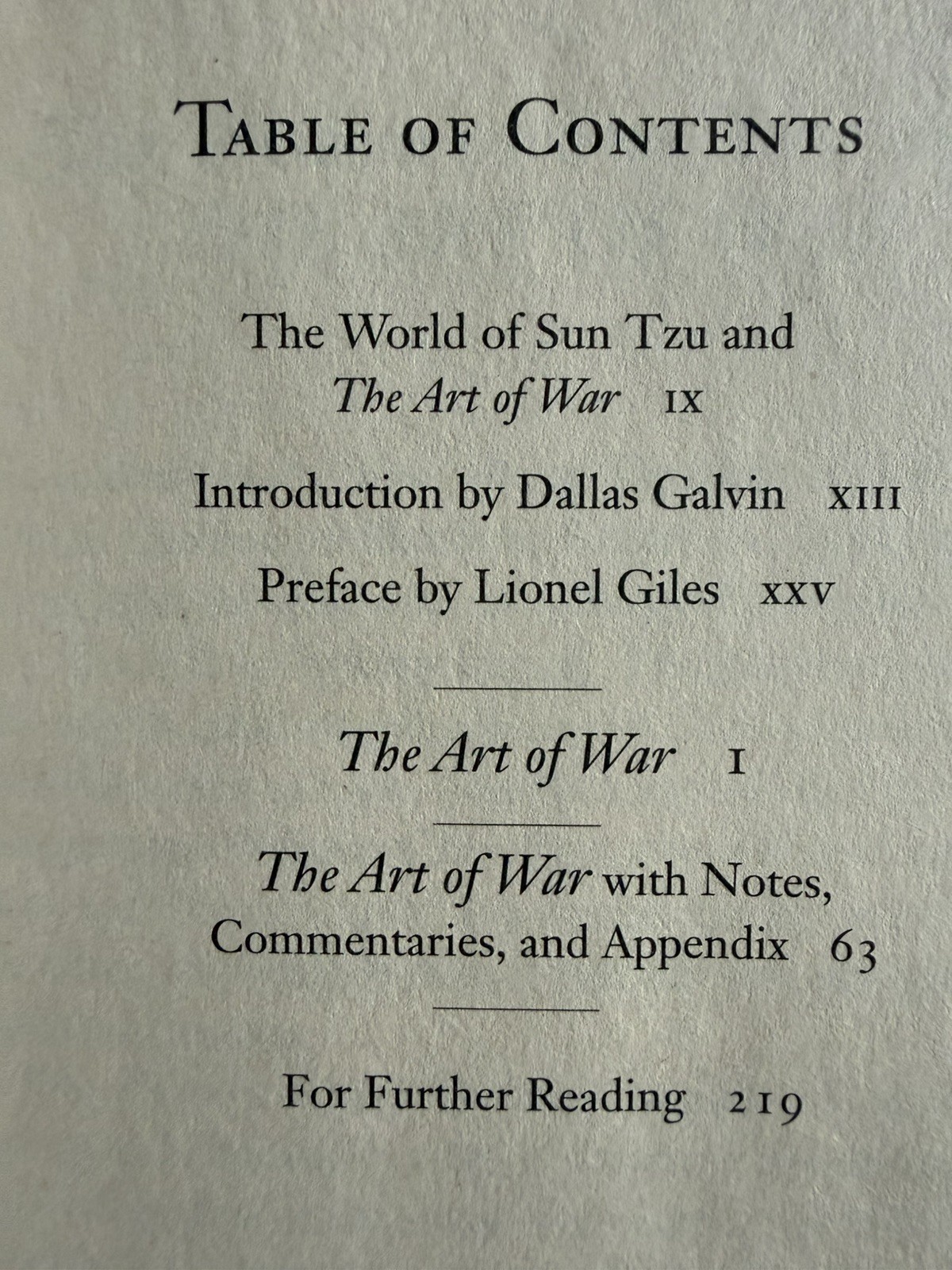 The Art Of War Sun Tzu – hardcover with dust jacket. – 227 pages