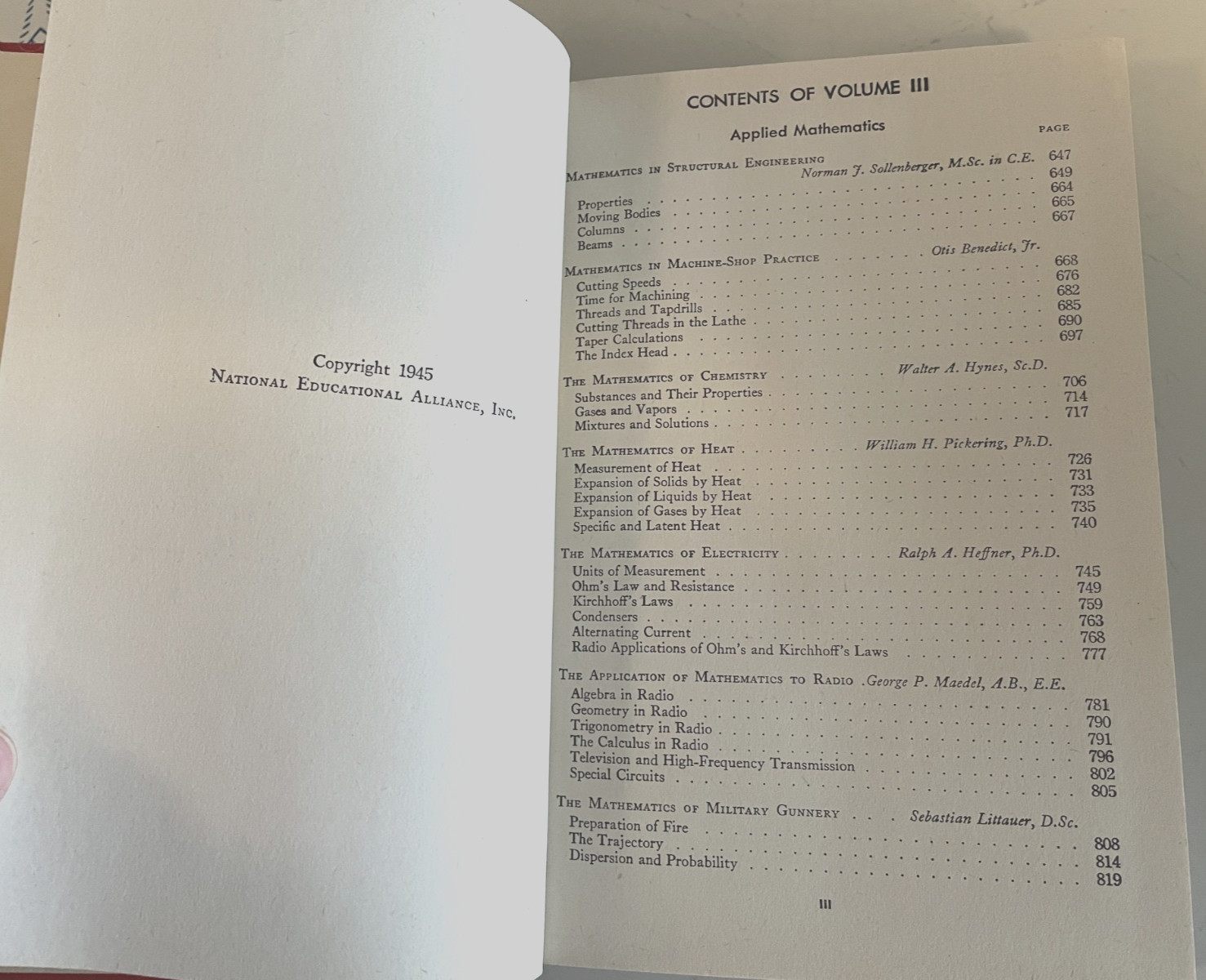 Vintage 1945 Practical Mathematics Vol 3 National Educational Alliance RARE Read