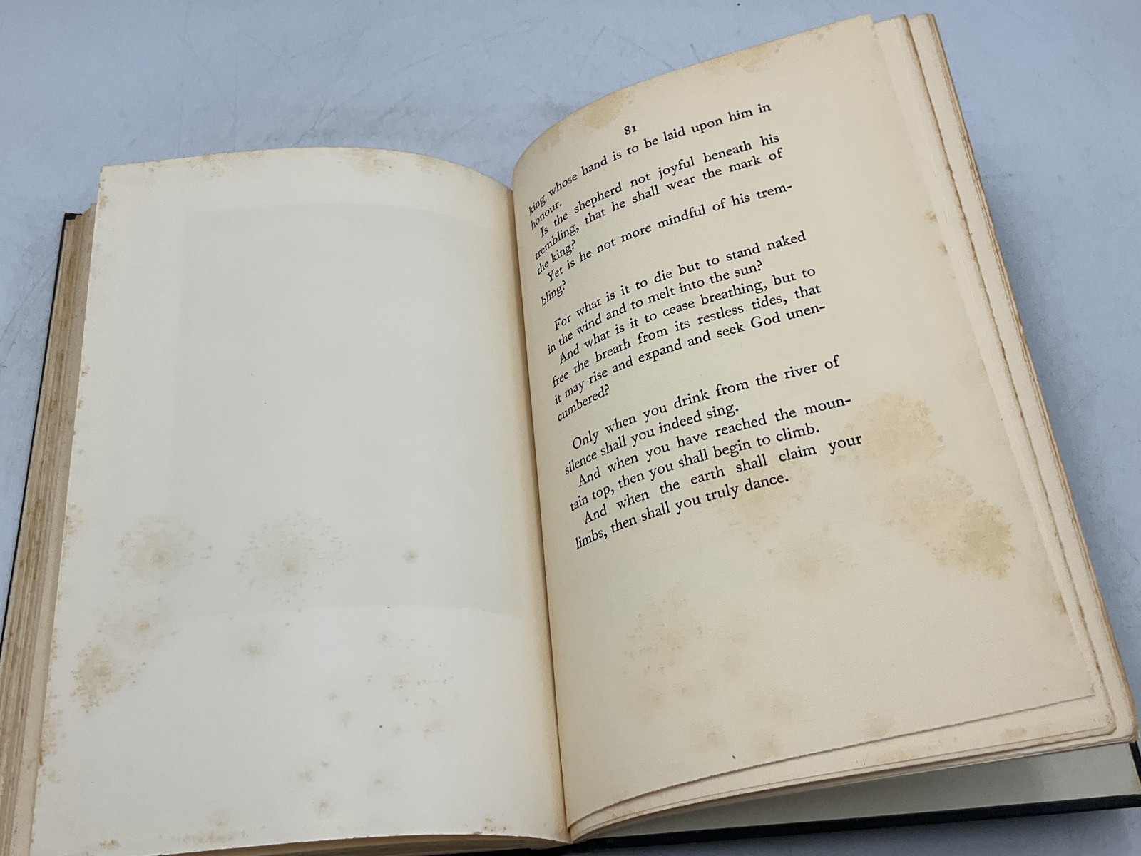 THE PROPHET Kahlil Gibran 1925 Hardcover Alfred A. Knopf Borzoi