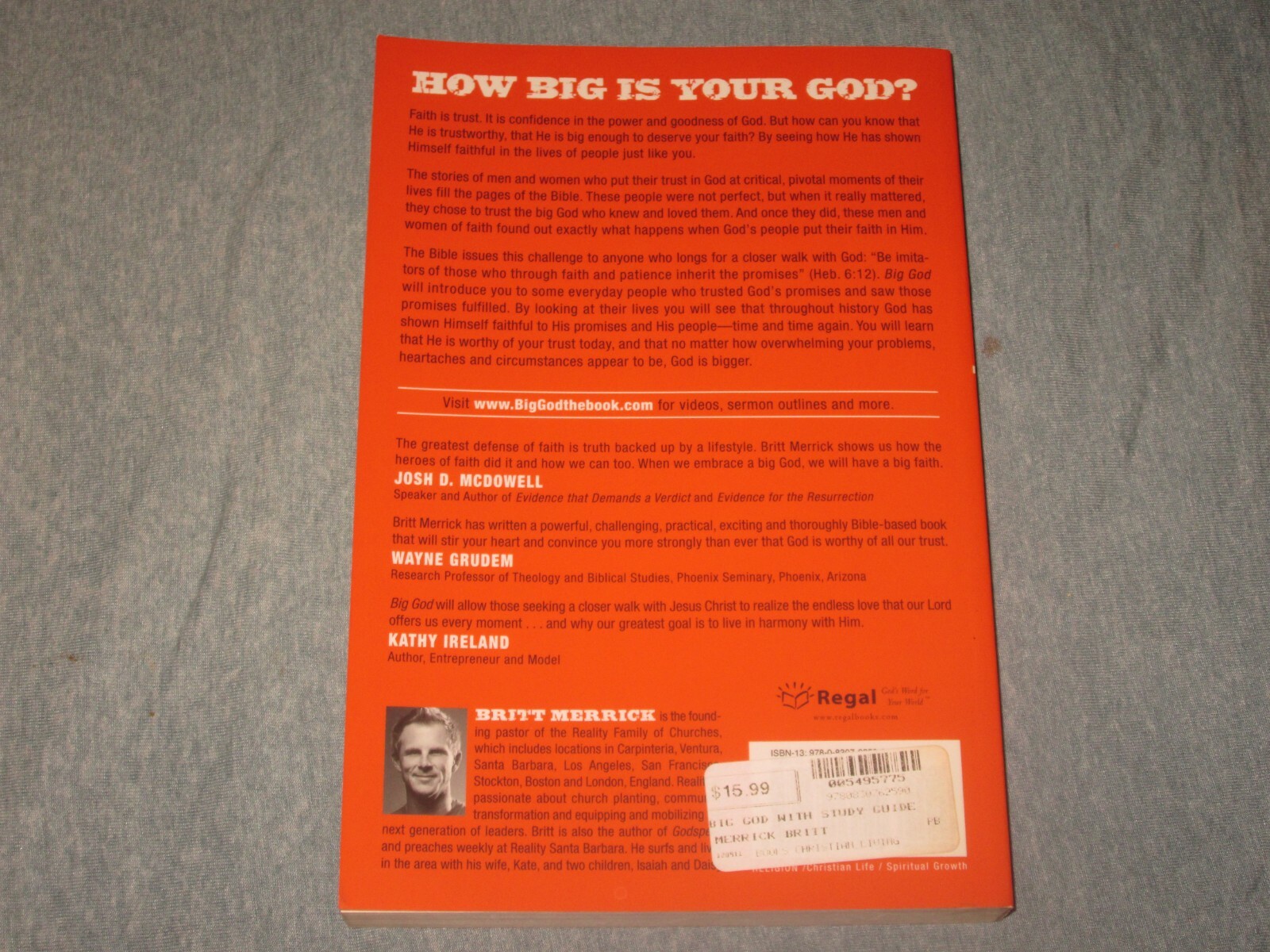 BIG GOD What Happens When We Trust Him by Britt Merrick (Paperback-2010)