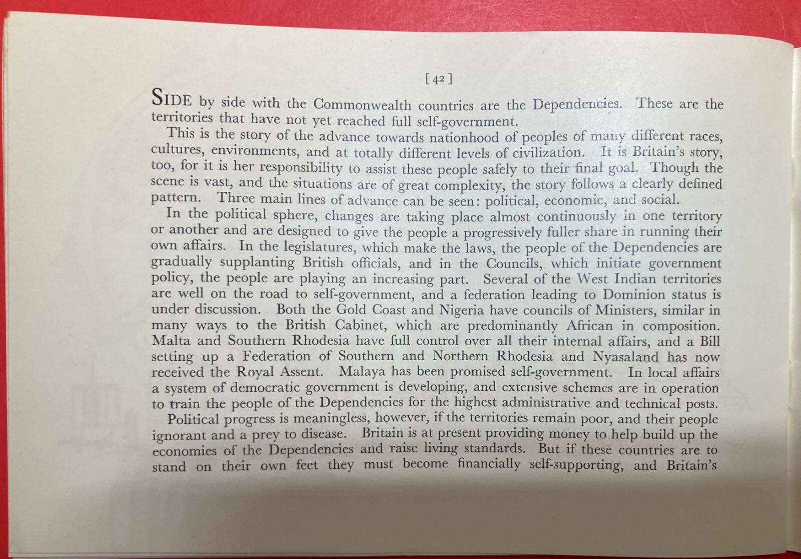 THE STORY OF THE BRITISH COMMONWEALTH OF NATIONS 9X6 INCHES 50 PAGES MCM X