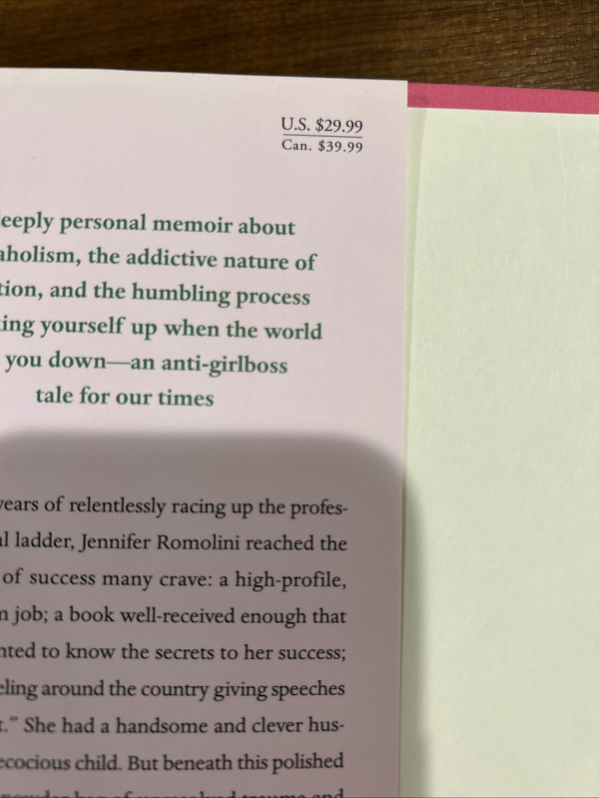 Ambition Monster – A Memoir by Jennifer Romolini (ARC~6/4/2024, Like New, TPB)