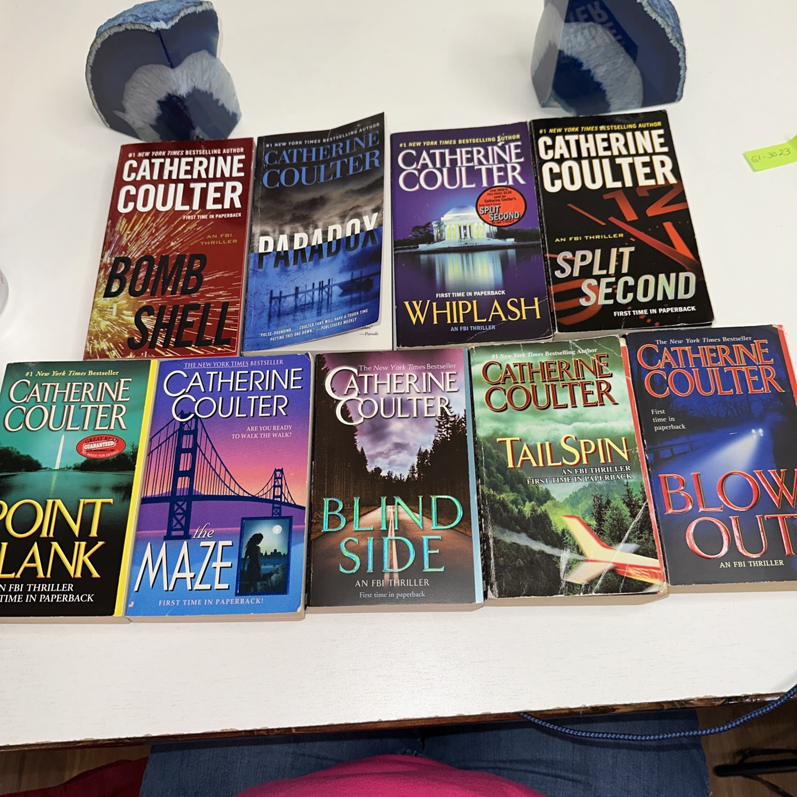 LOT OF 9 CATHERINE COULTER SUSPENSE NOVELS 8 in the FBI Thriller Series+1 Other