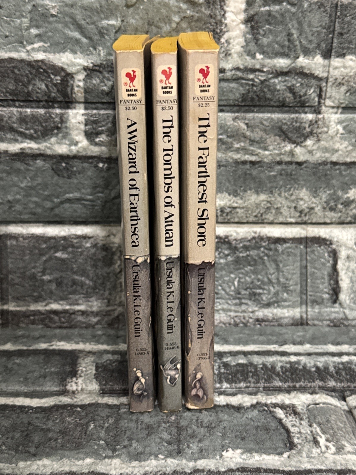 The Earthsea Trilogy by Ursula K. Le Guin Bantam Books 1980 from Box Set MMPB