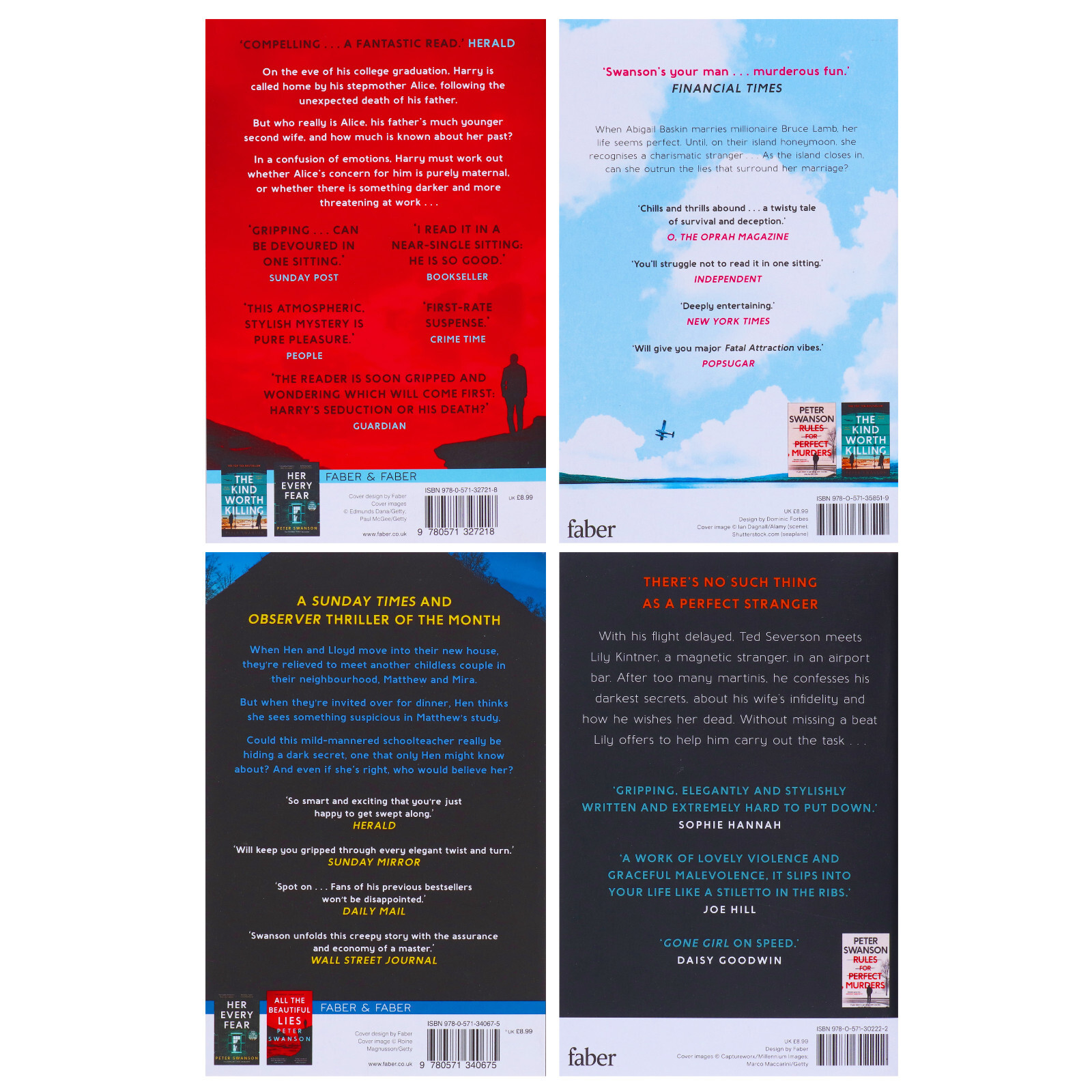 Peter Swanson 4 Books Collection Set – Fiction – Paperback
