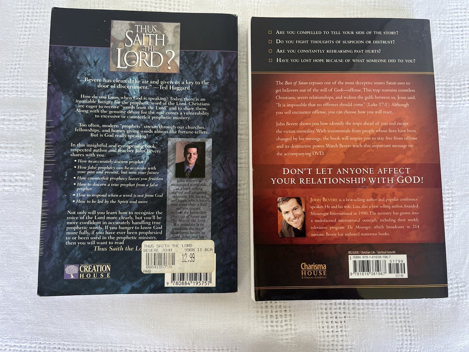 John Bevere Books- Bait of Satan & This Faith The Lord? As Is No DVD