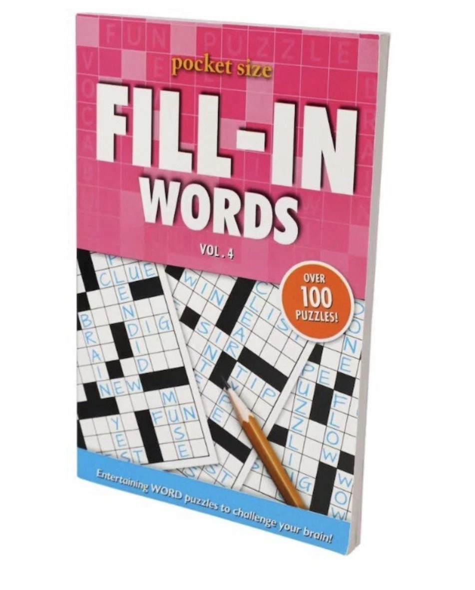Fill-In Words Puzzle Book Vol. #4 Travel size