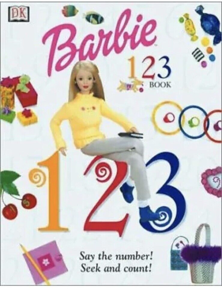 Barbie 123 Book Hardcover Printed In Italy A Dorling Kindersley Book Vintage